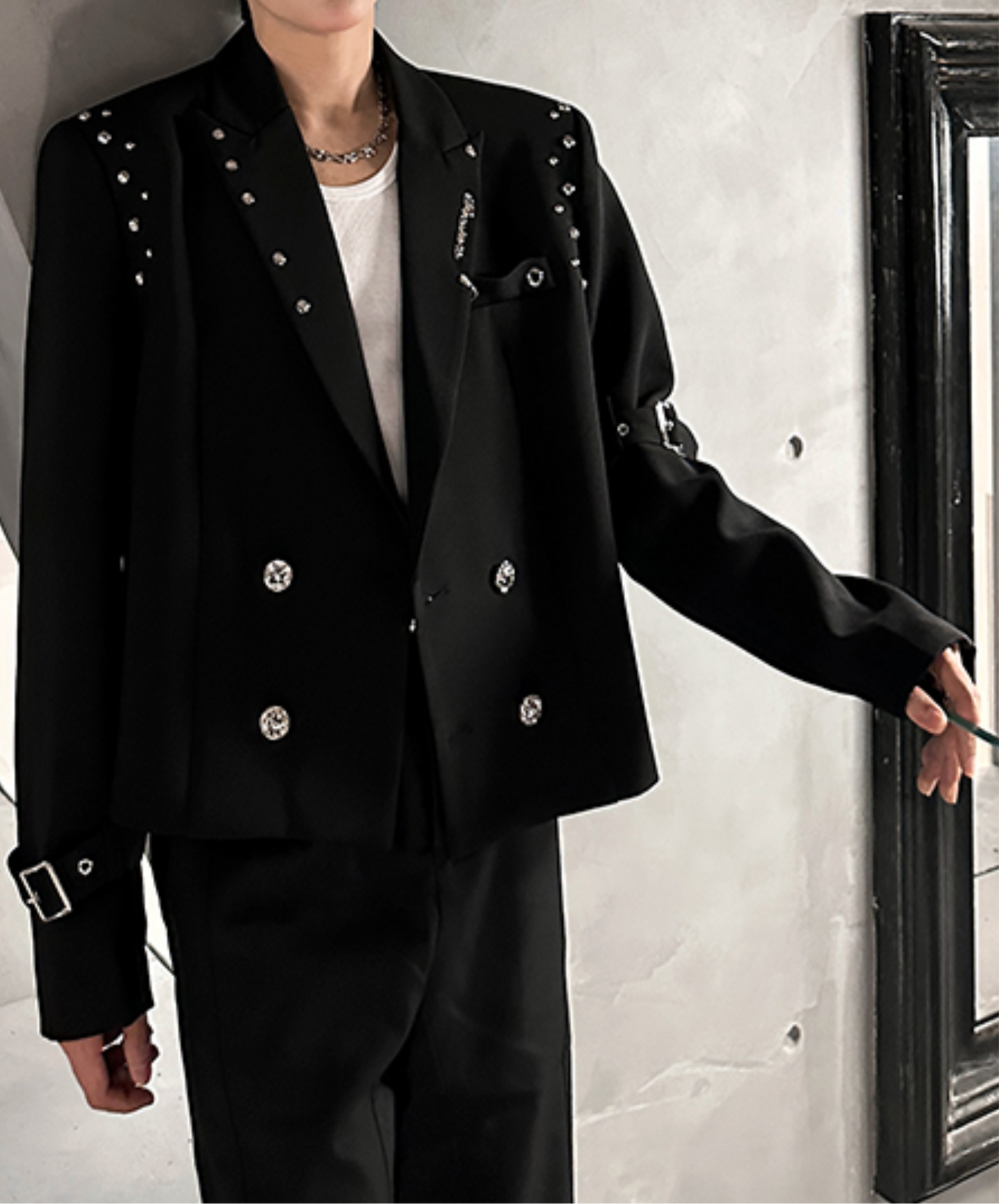 metal rivet decoration jacket EN2490
