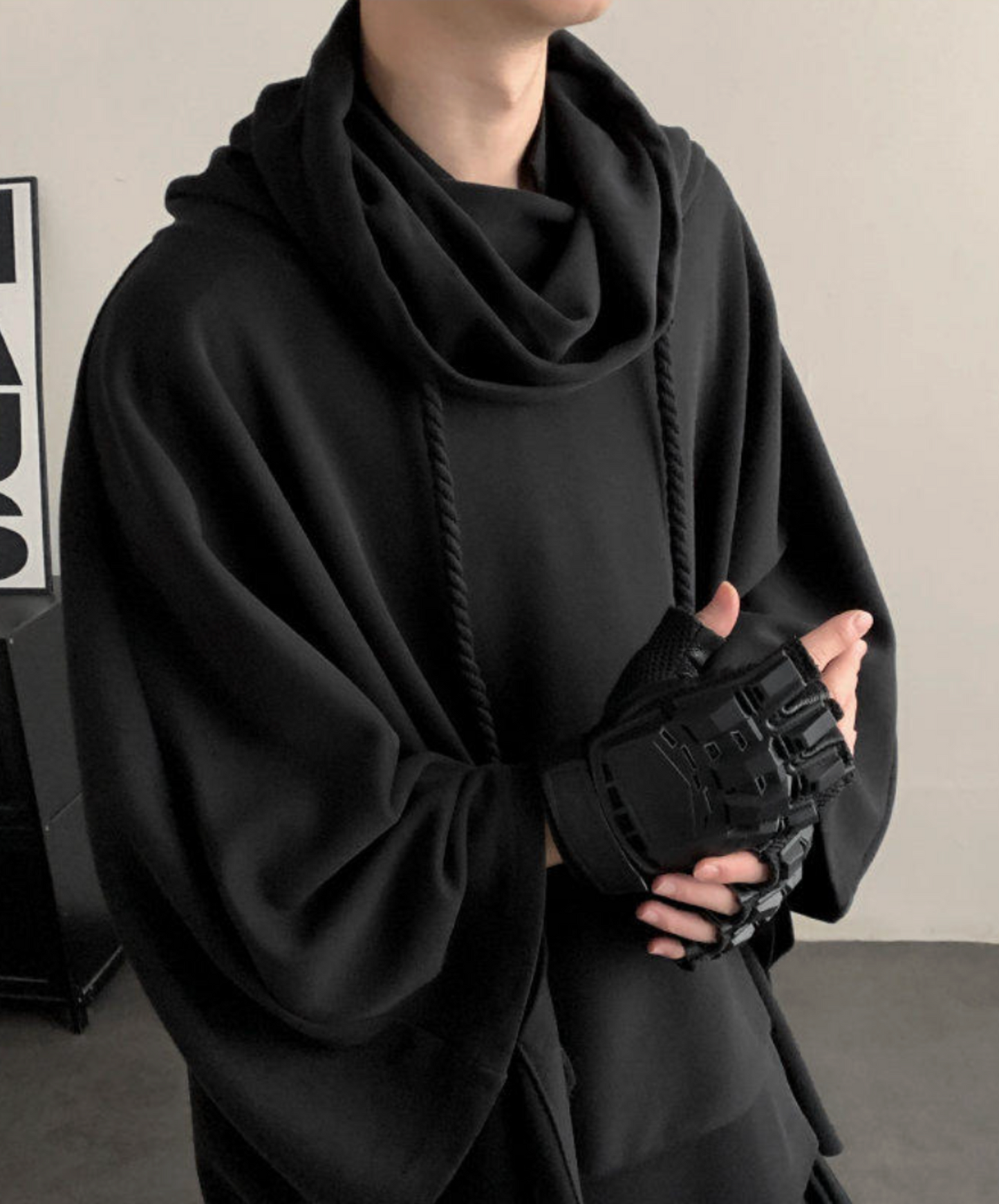 dark poncho sweatshirt EN2635