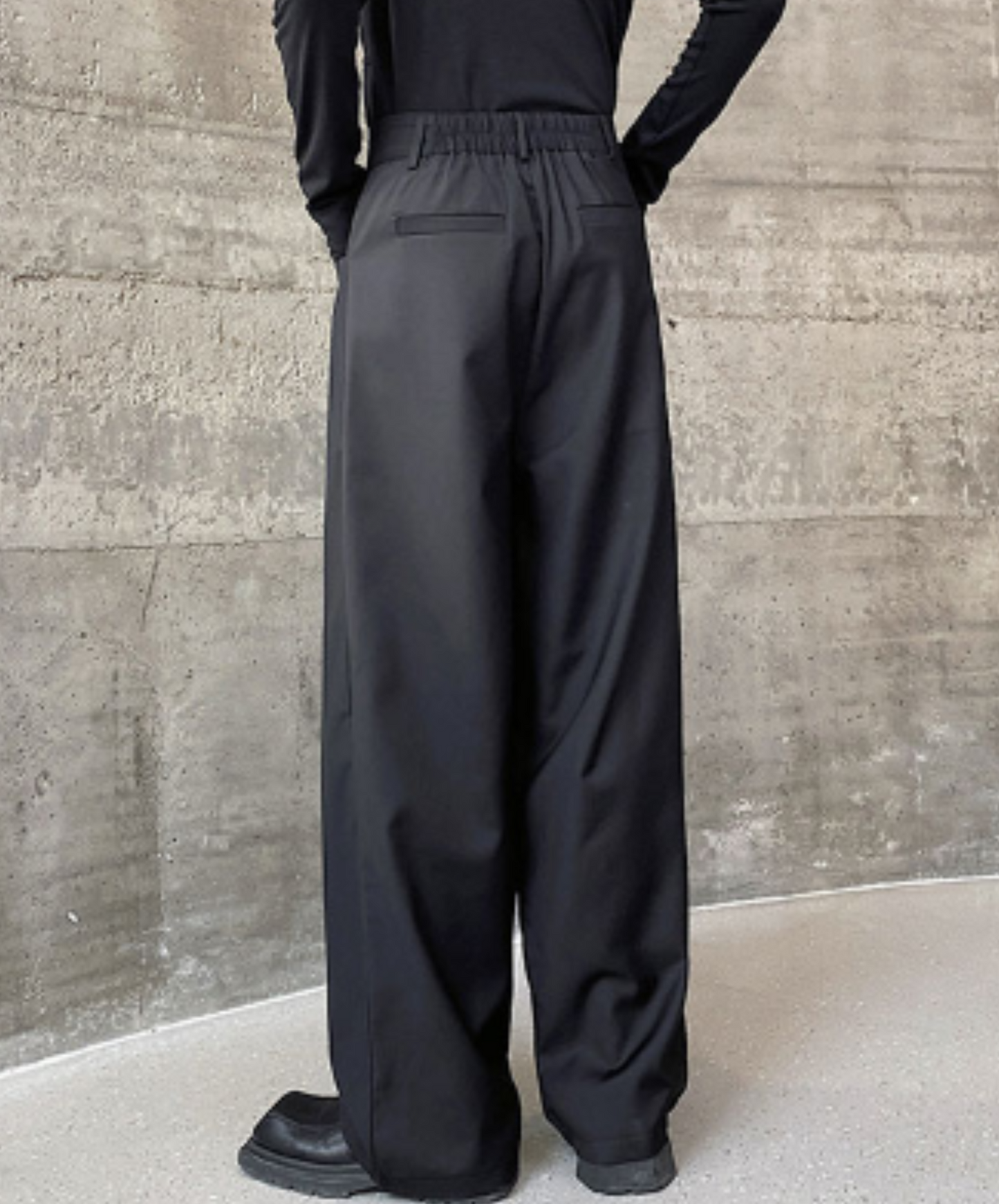 korean style wide silhouette tuck pants EN1223