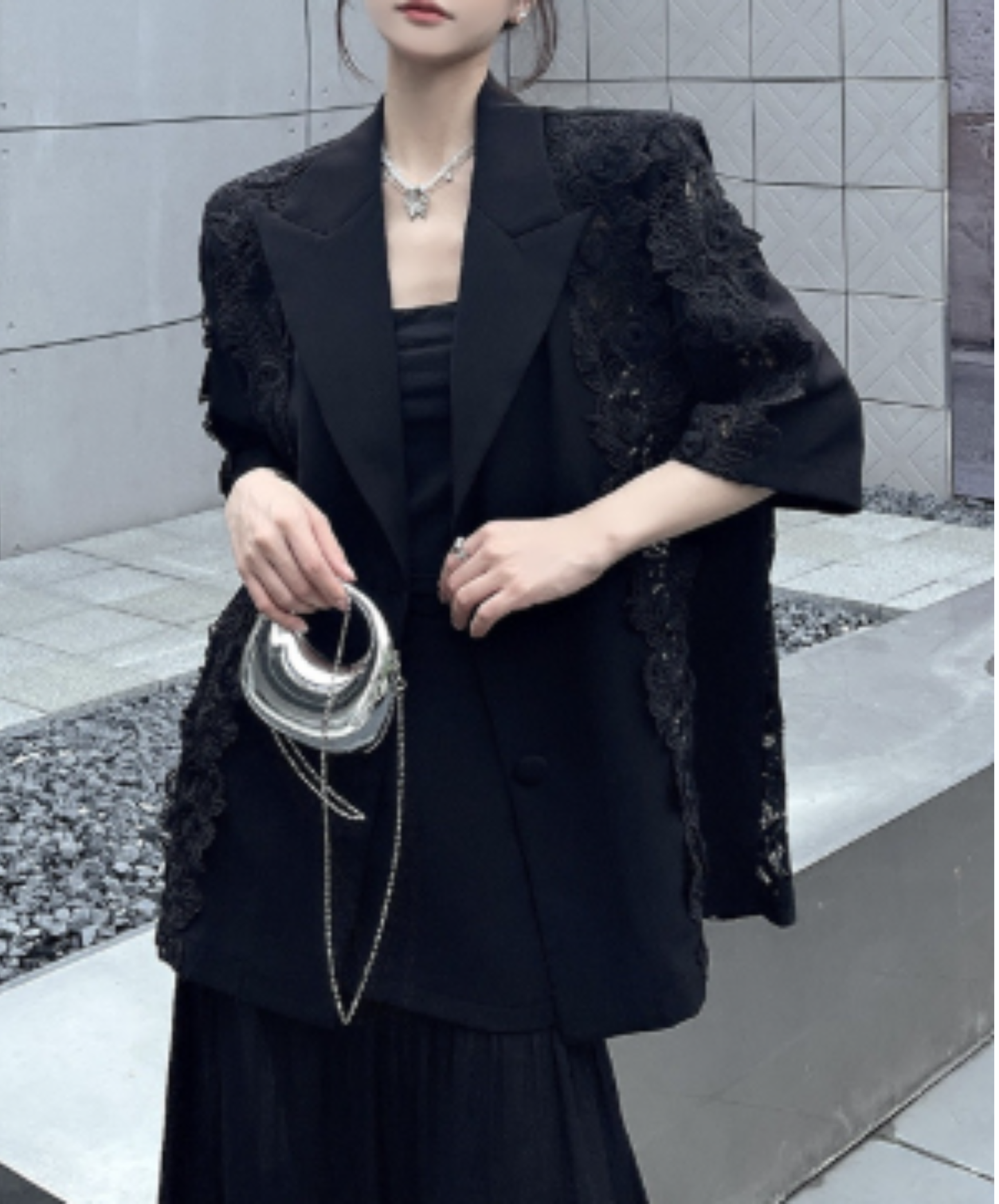 chemical lace embroidery jacket EN2918