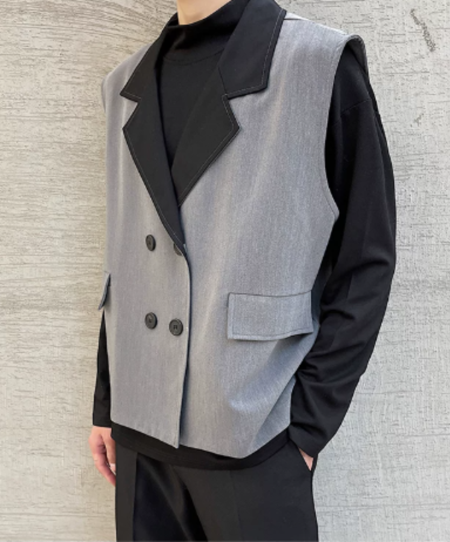 retro two-tone design vest  EN2989
