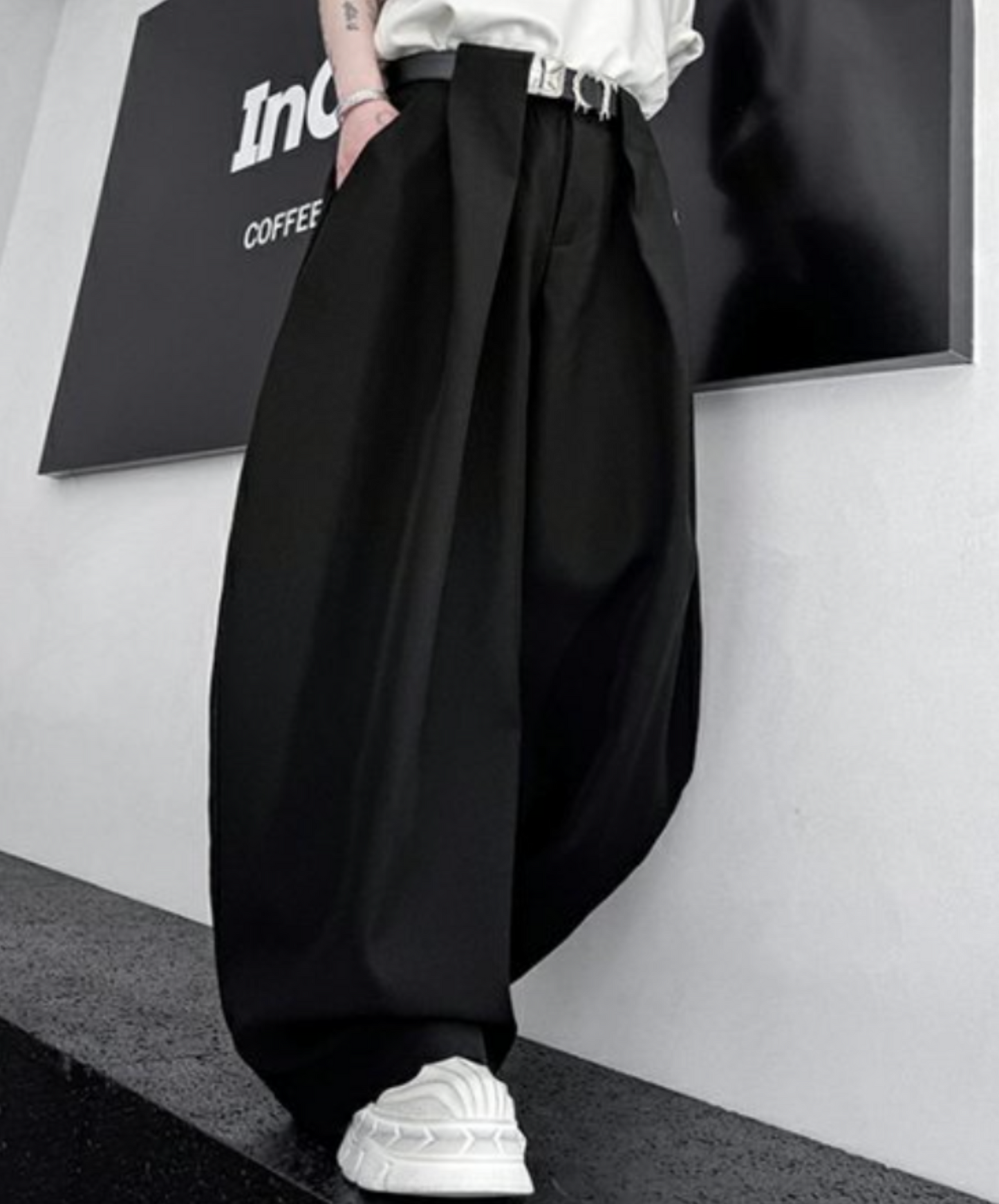 drape mop wide pants EN2070