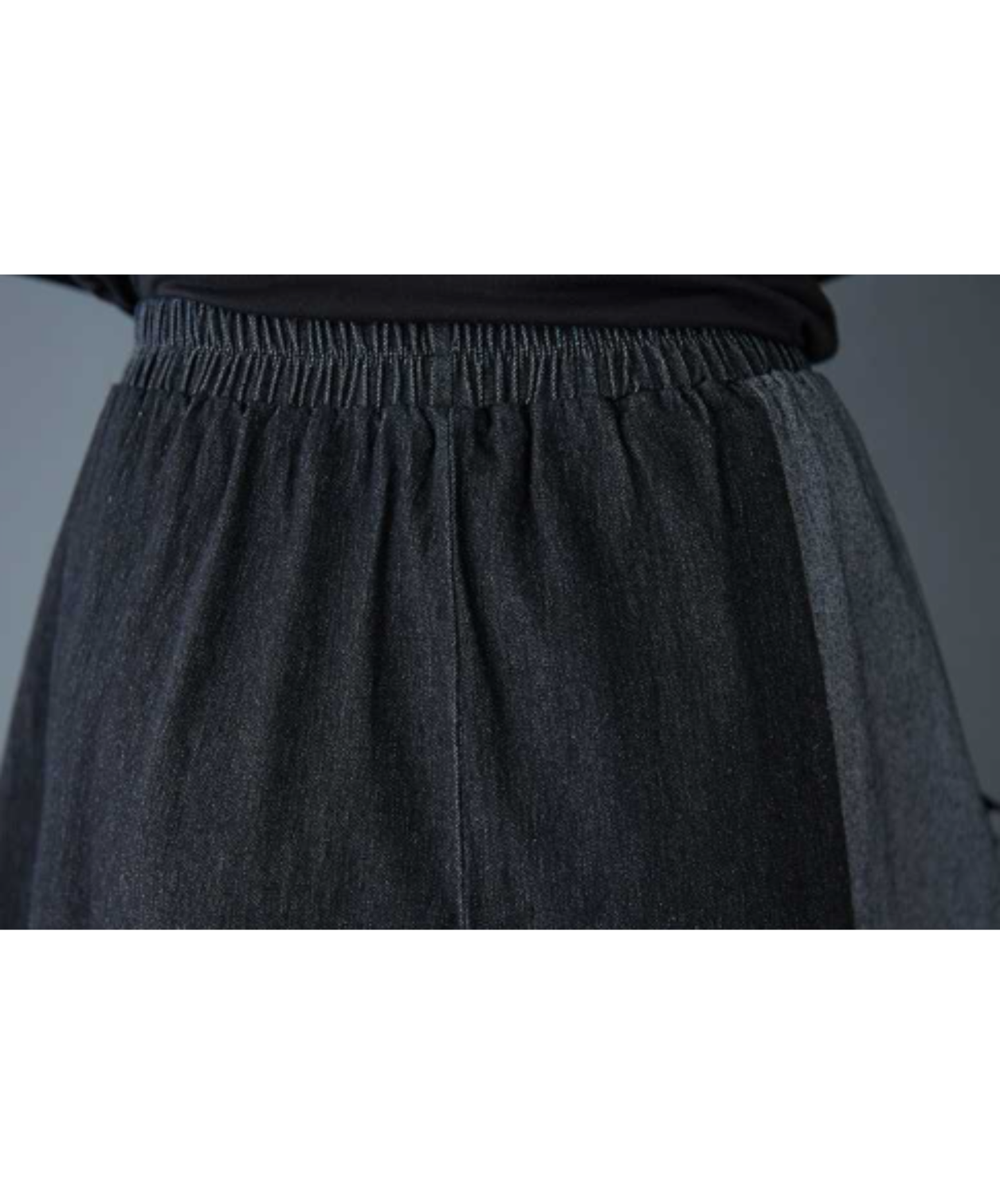 two-tone patchwork fringe wide pants EN3052