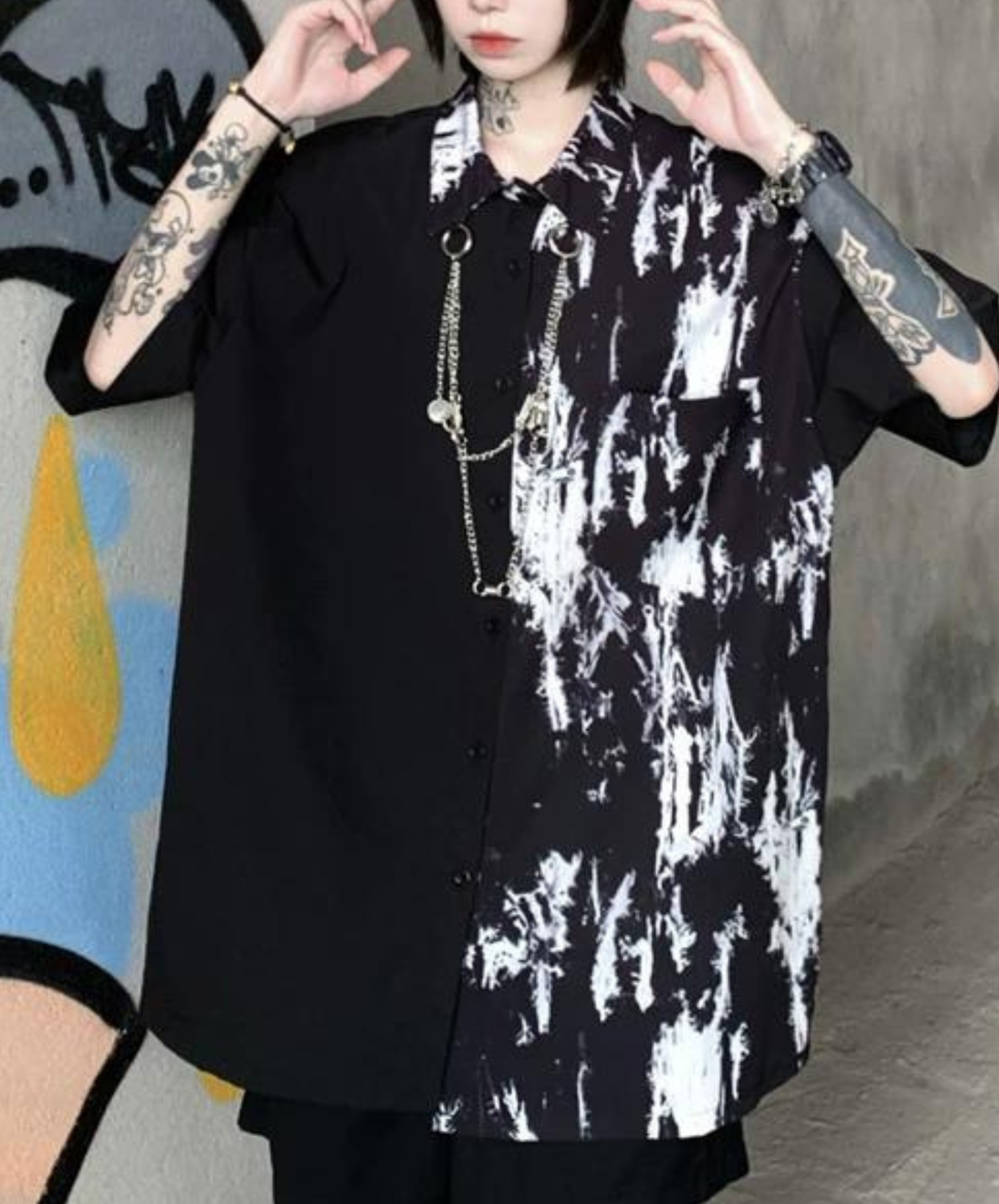 【style78】dark mode outfit set EN2534（jacket + shirt + pants set）