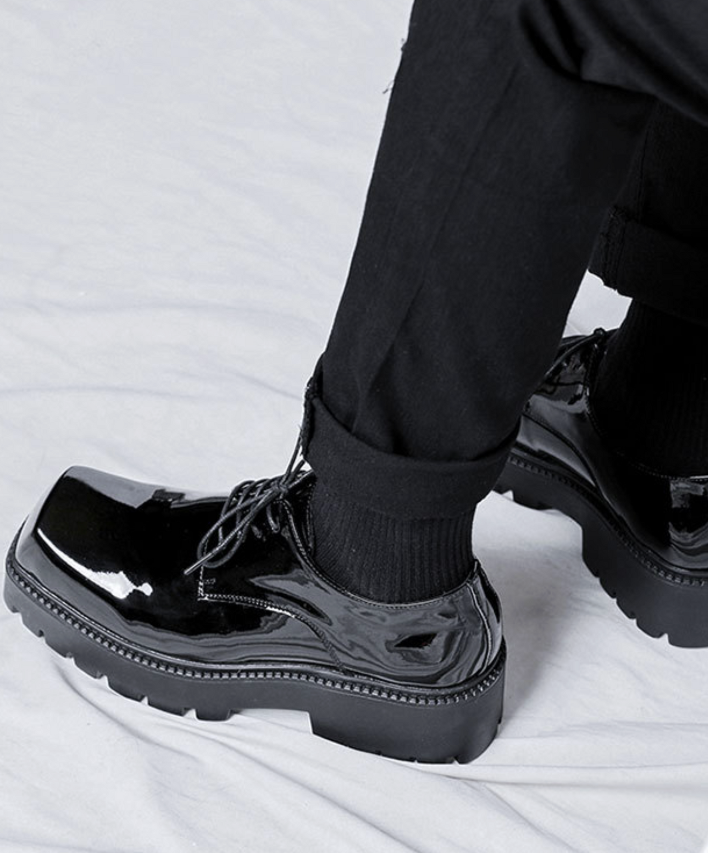 british style platform mid heel shoes EN2498