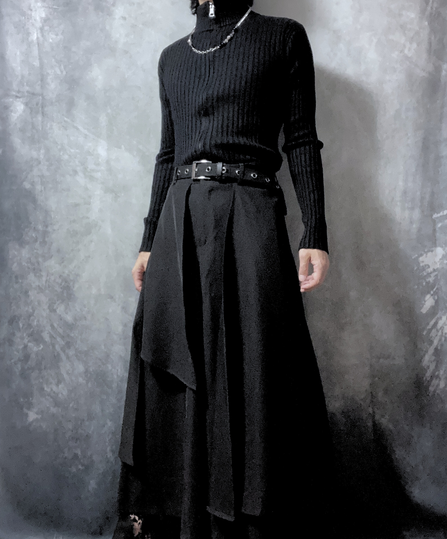 【style57】dark mode outfit set EN1854（jacket + sweater + pants set）