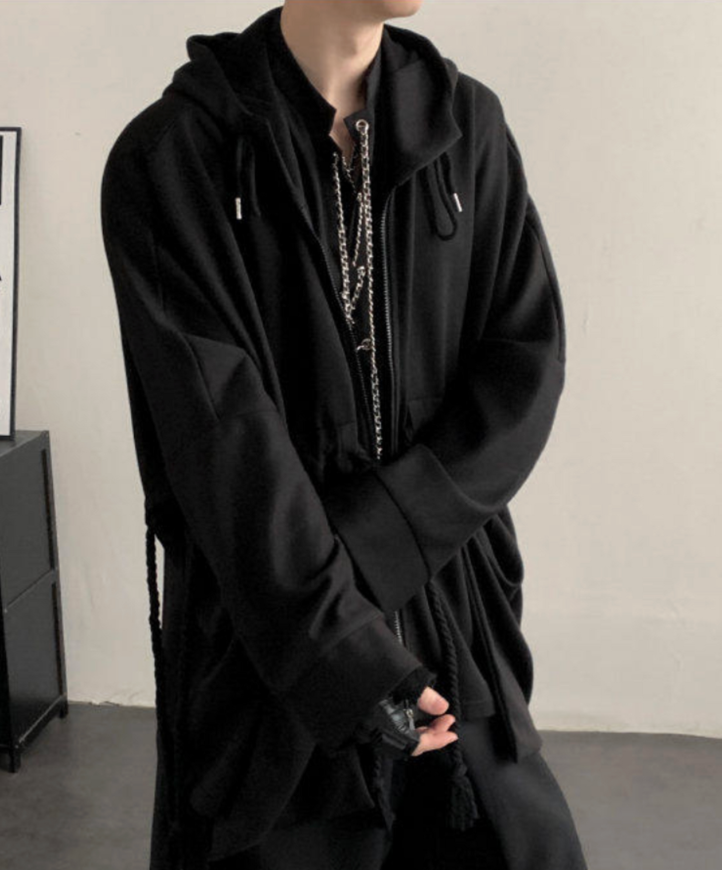 dark cape sweat over hoodie EN2634