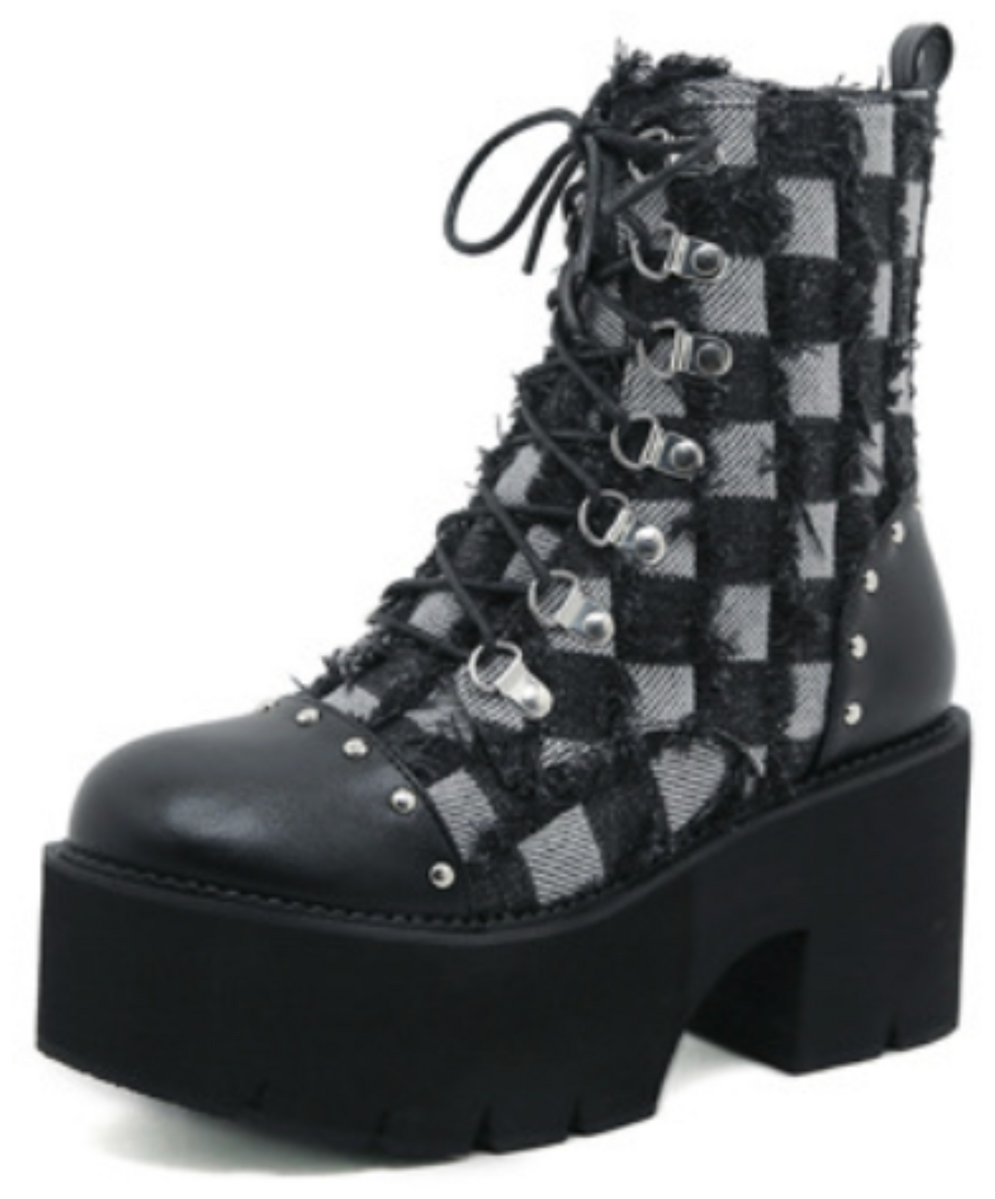 monochrome check boots EN2609