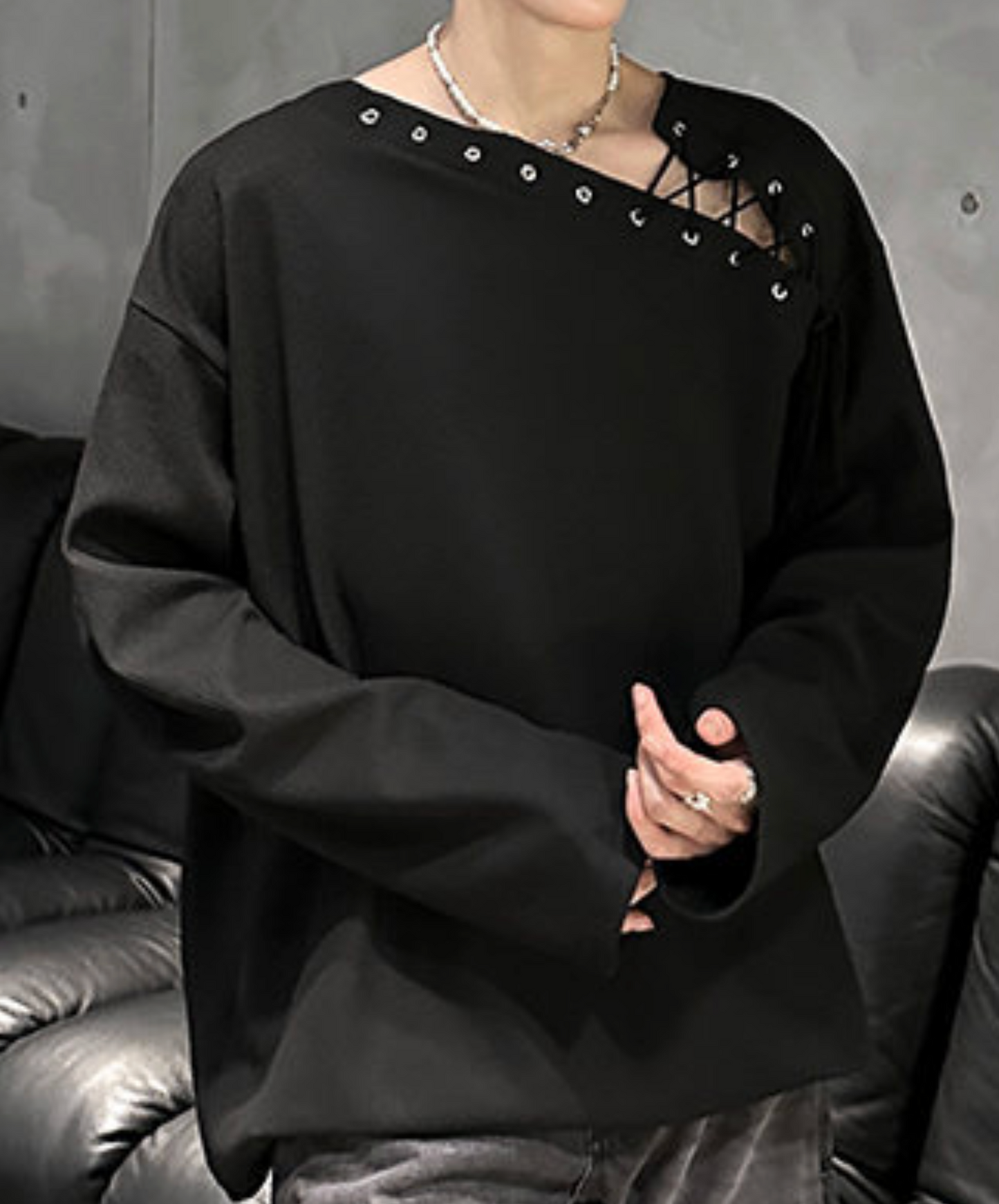 Irregular hollow design t-shirt EN2484