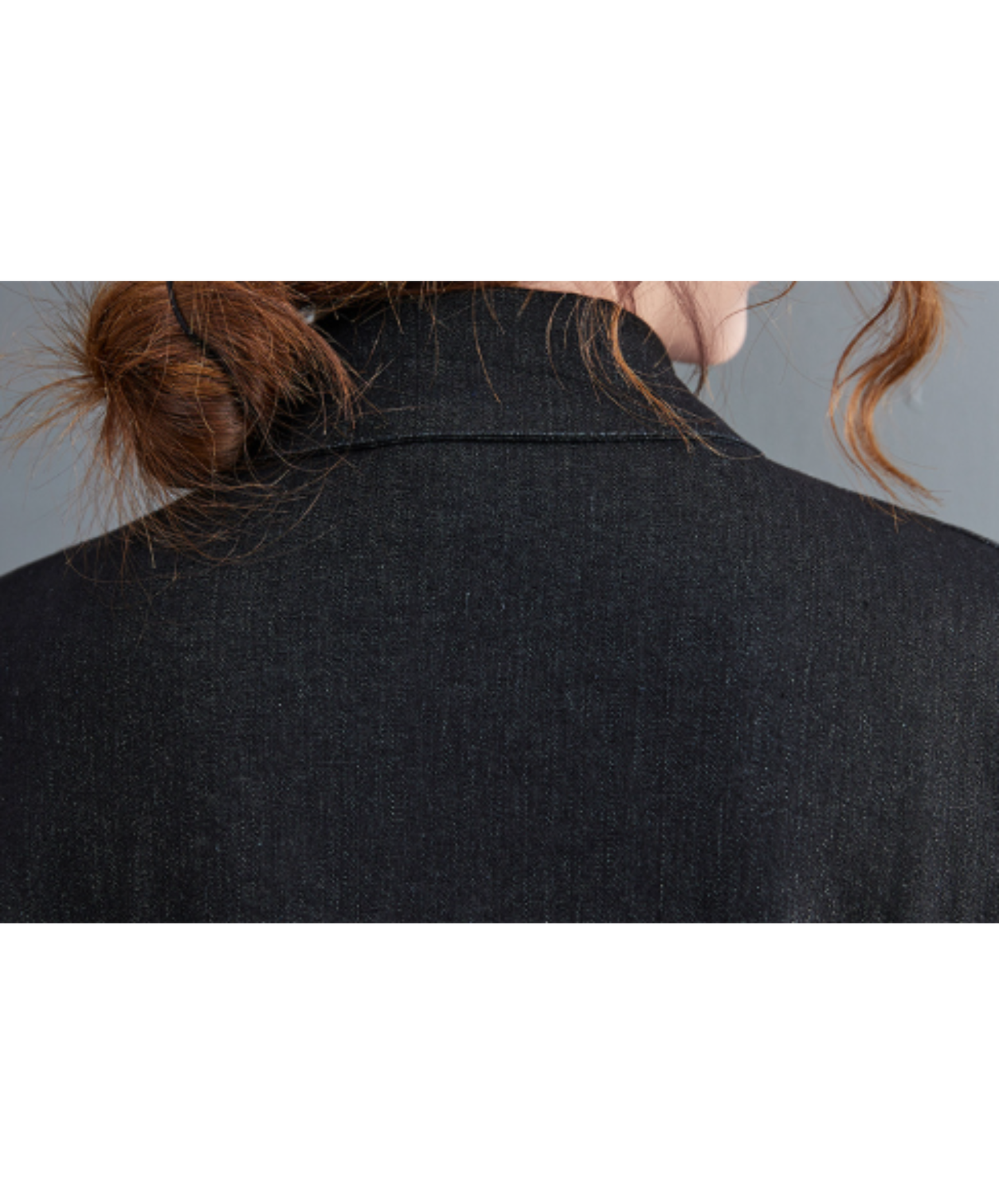 oversized style with denim paneling long shirt EN3067