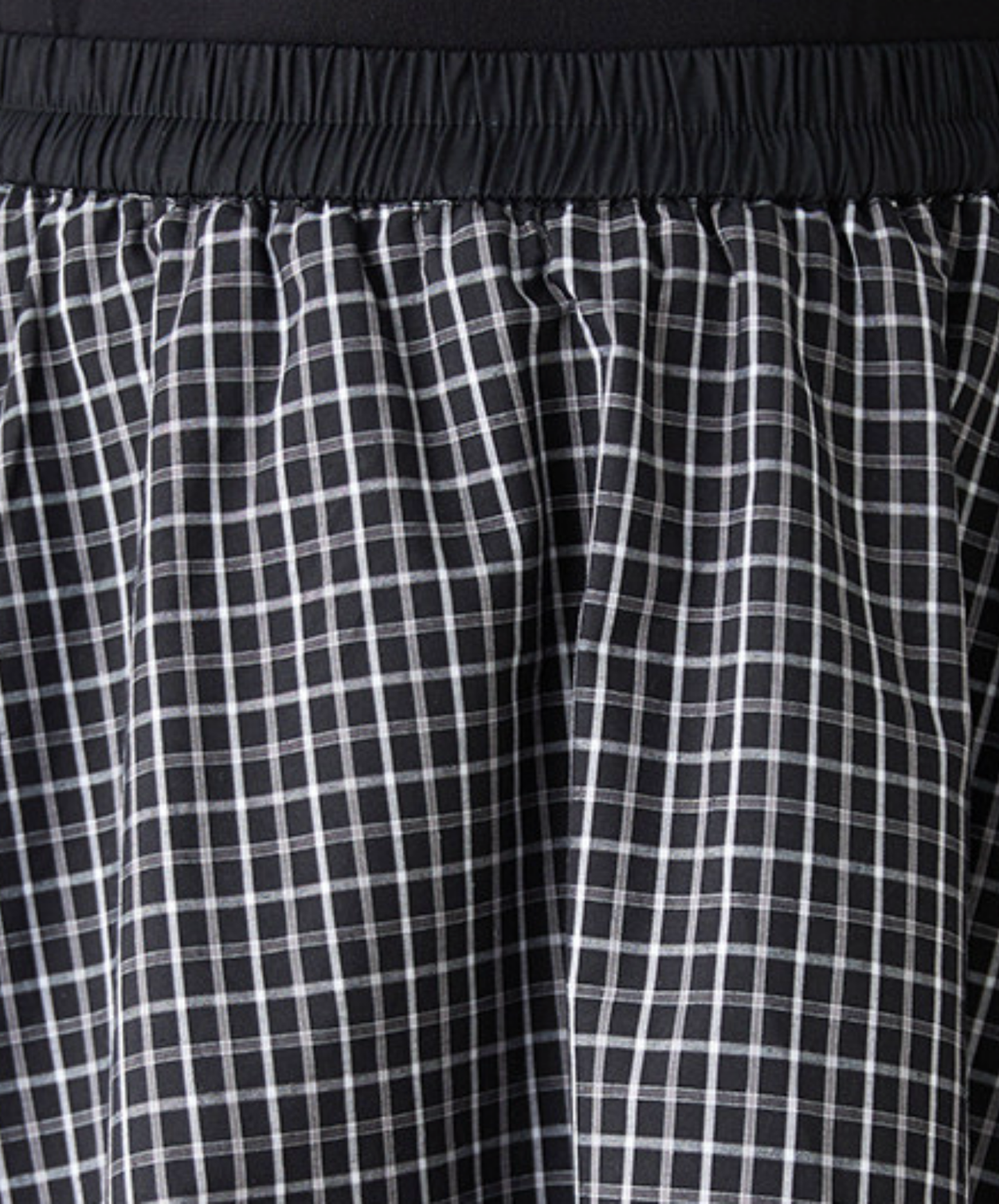 dark fake two-piece checkered flare wide pants EN2767