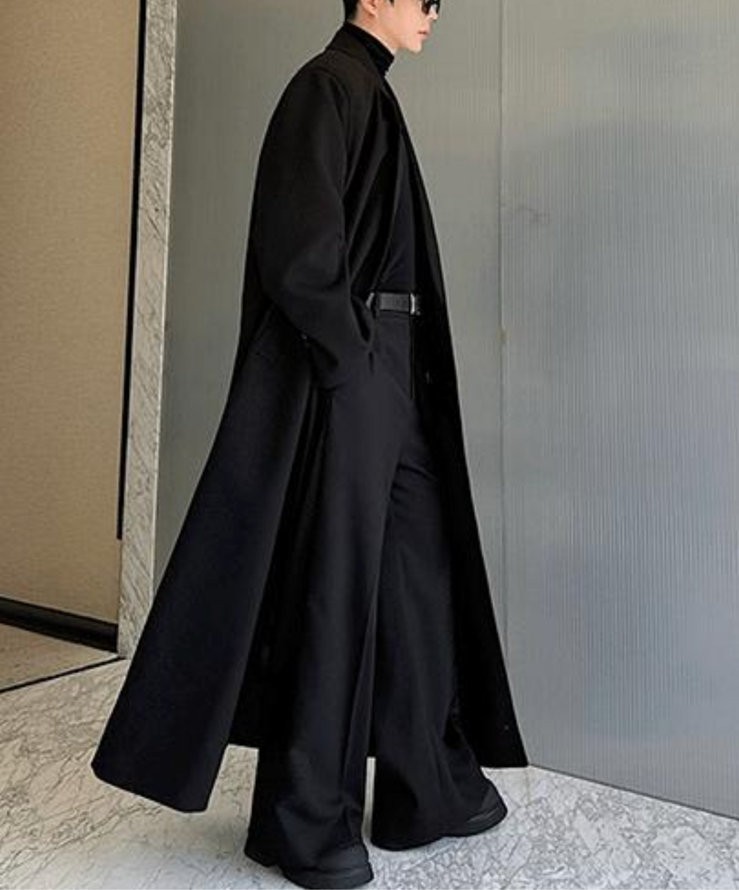 thick double-breasted long coat EN2509