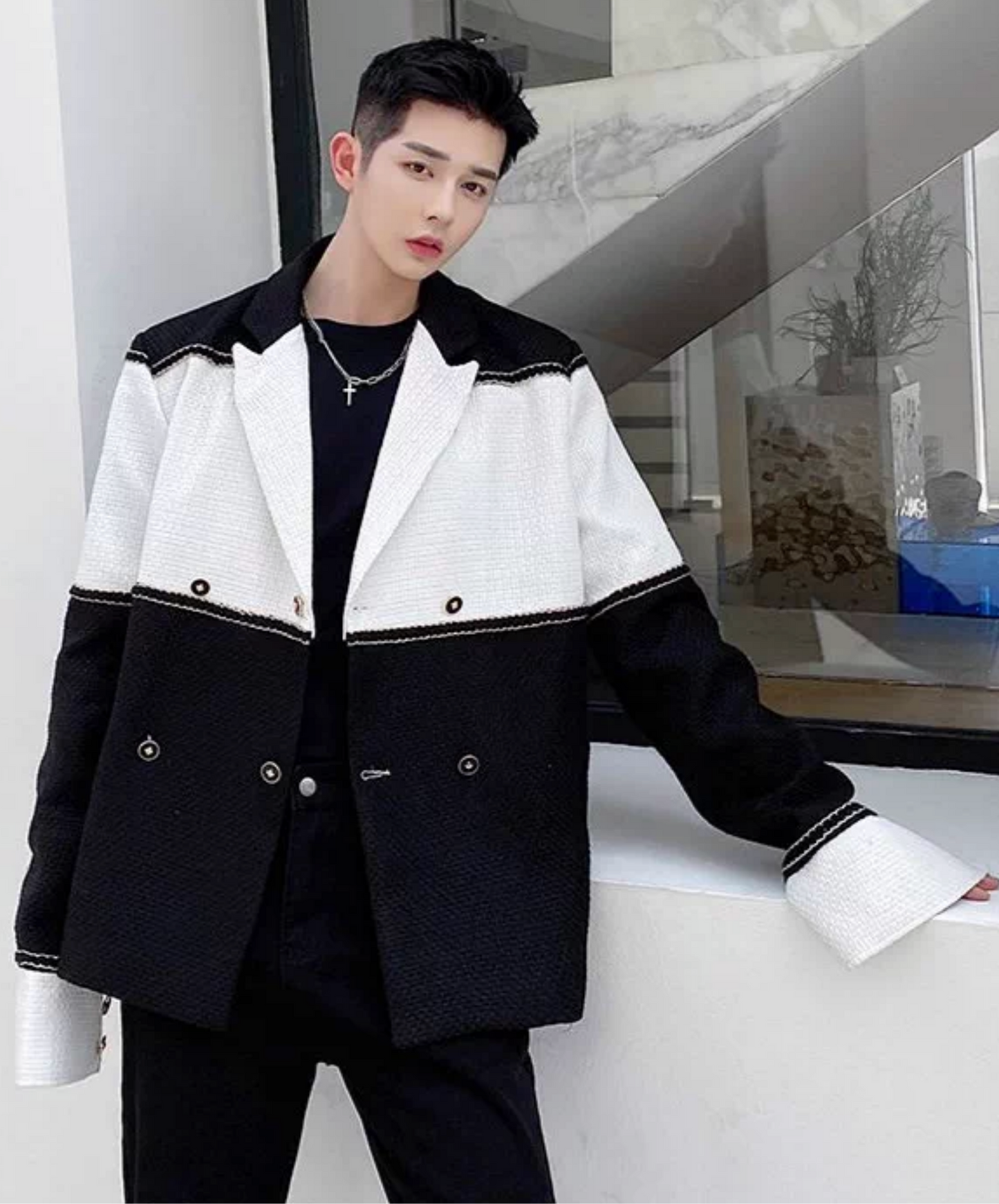 stylish patchwork casual jacket EN2813
