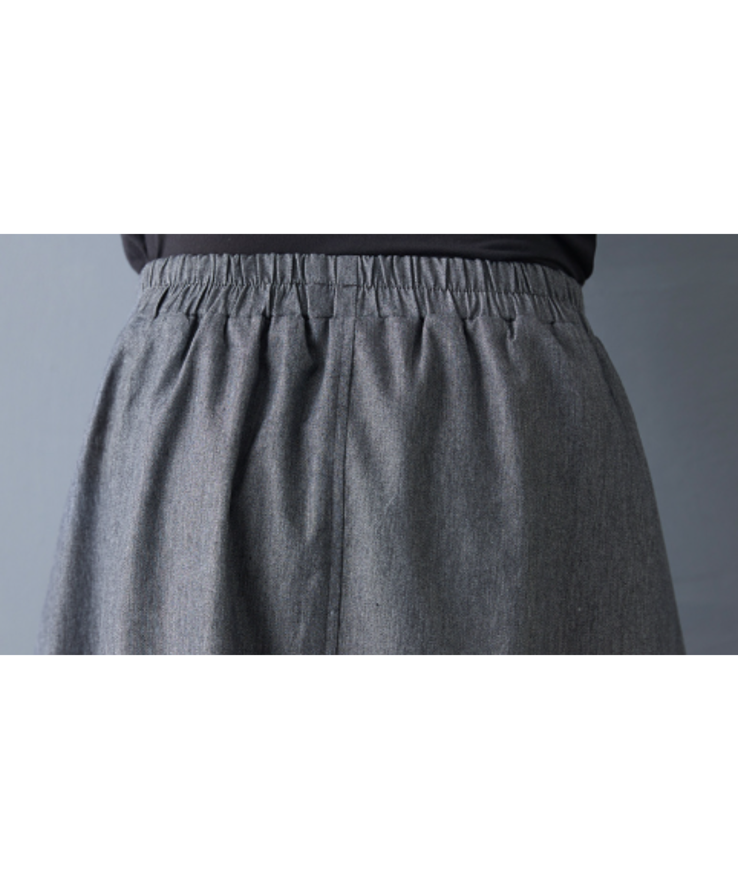 dark asymmetrical layered drape wide pants EN3146