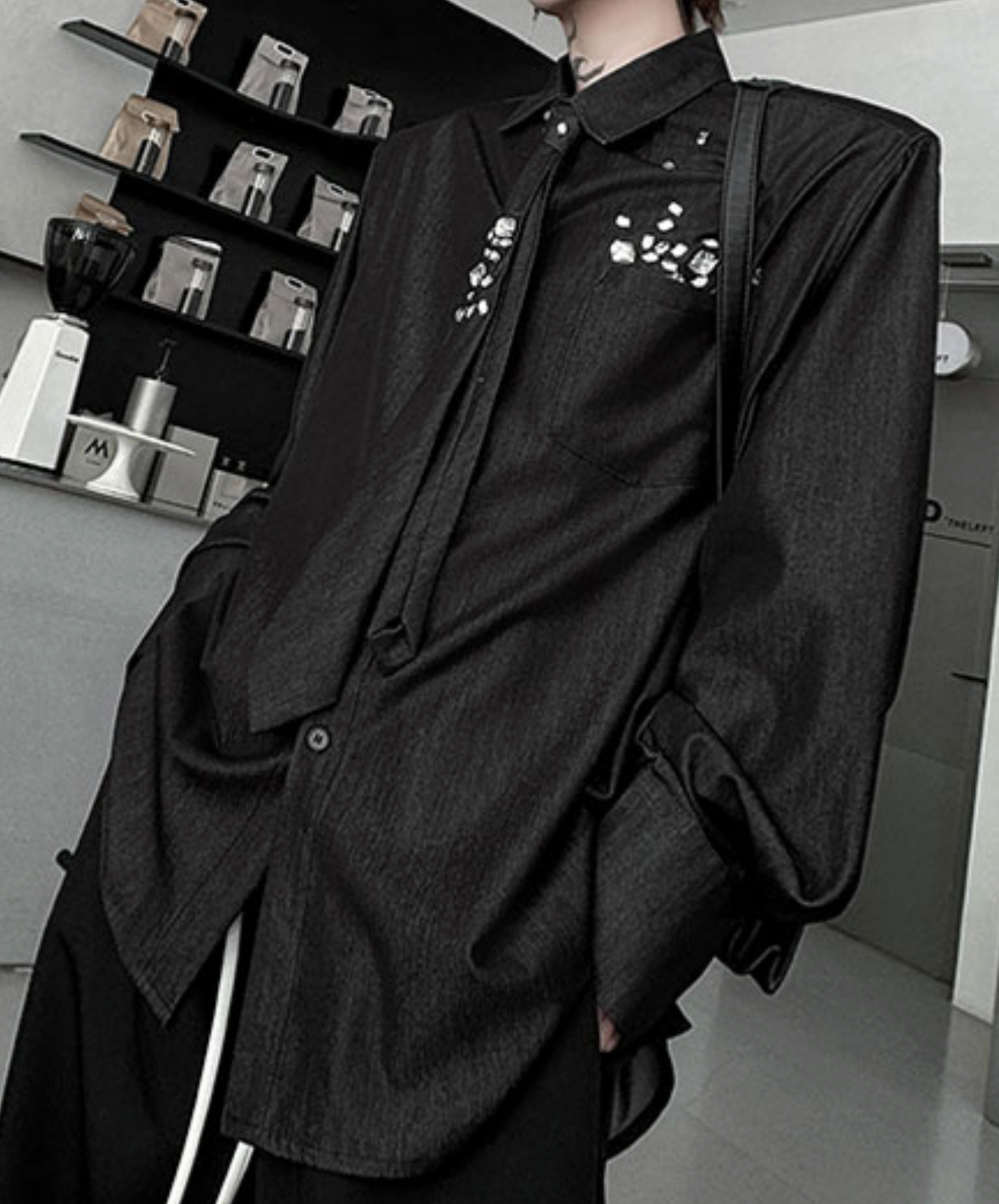 casual denim tie included shirt EN2470