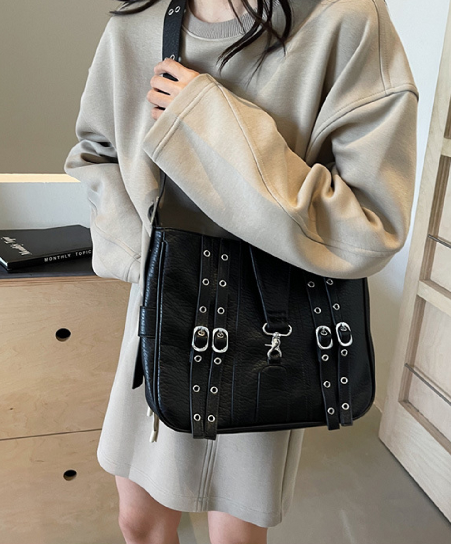 dark punk style bag EN1881