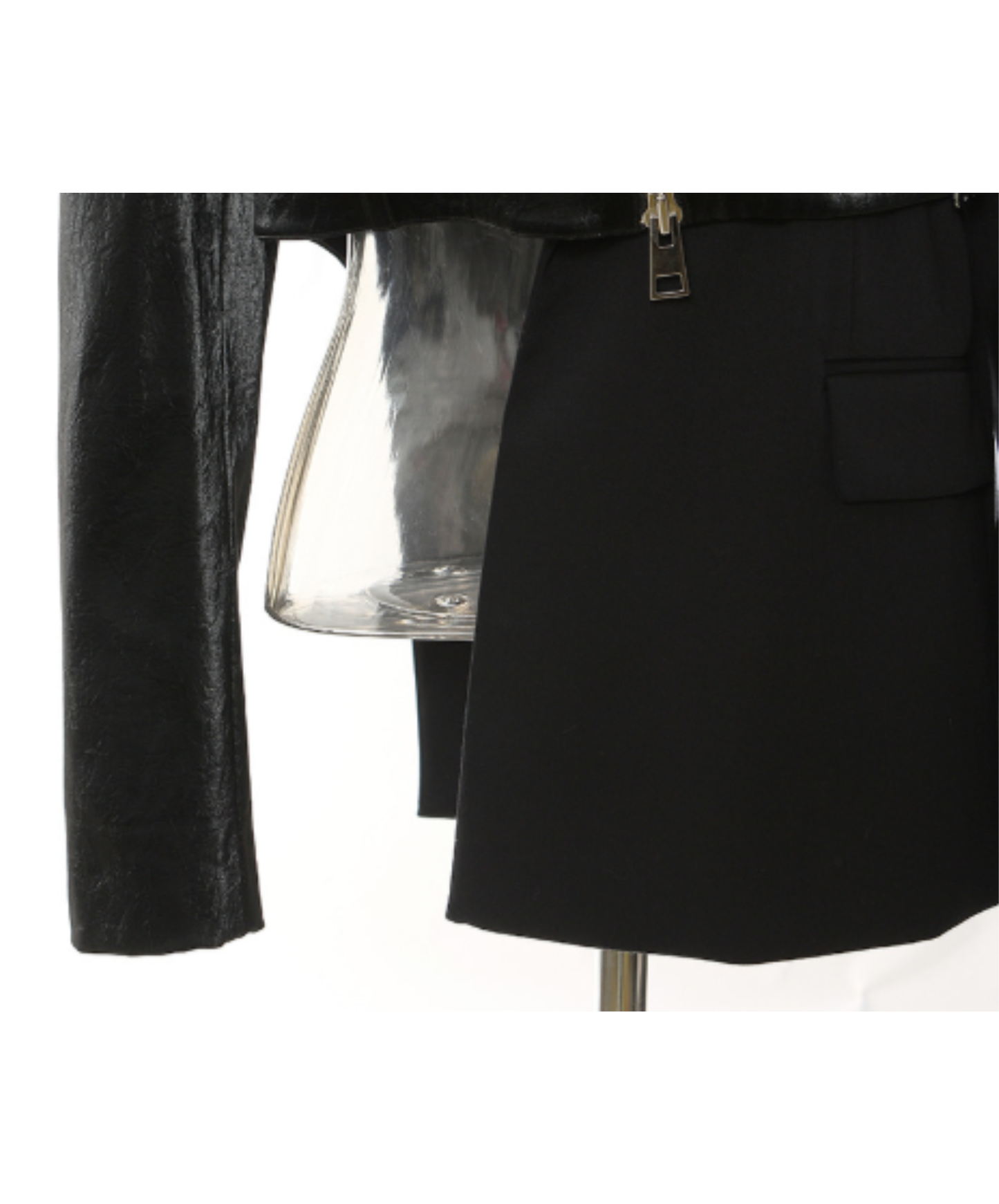 biker-style asymmetric jacket EN3093