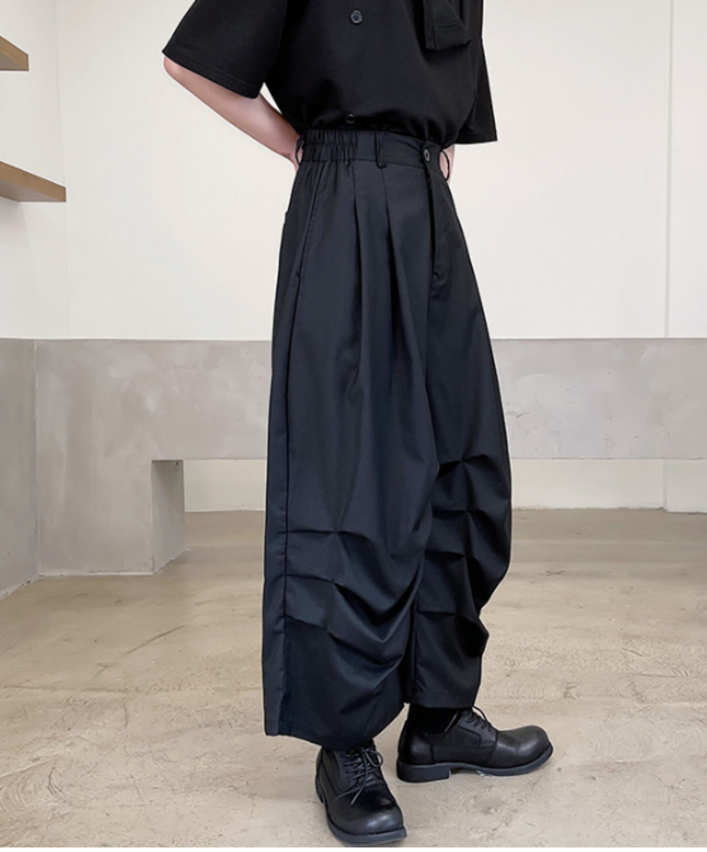 dark drape wide pants EN926