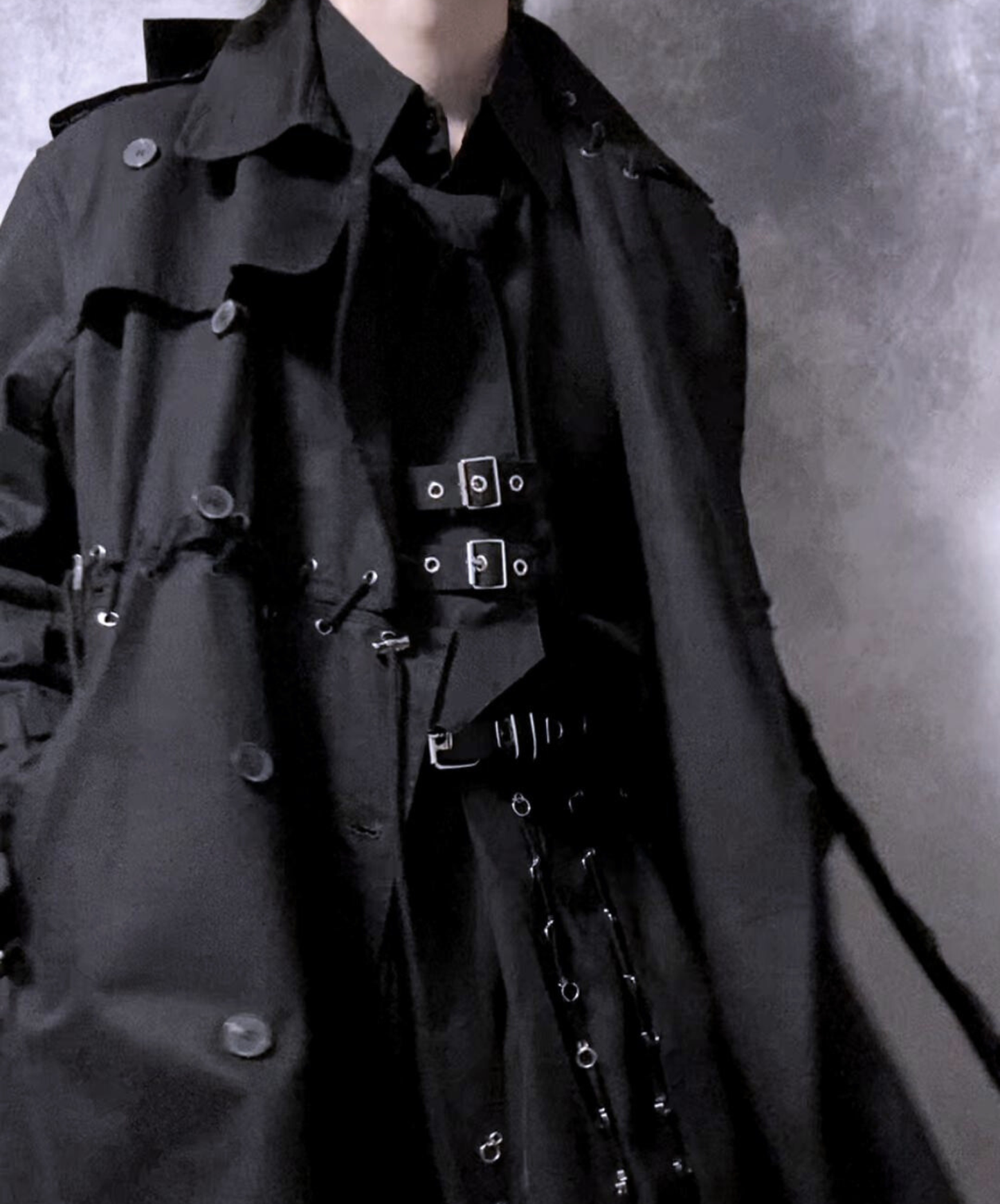 【style86】dark mode outfit set EN2632（coat + shirt + pants set）