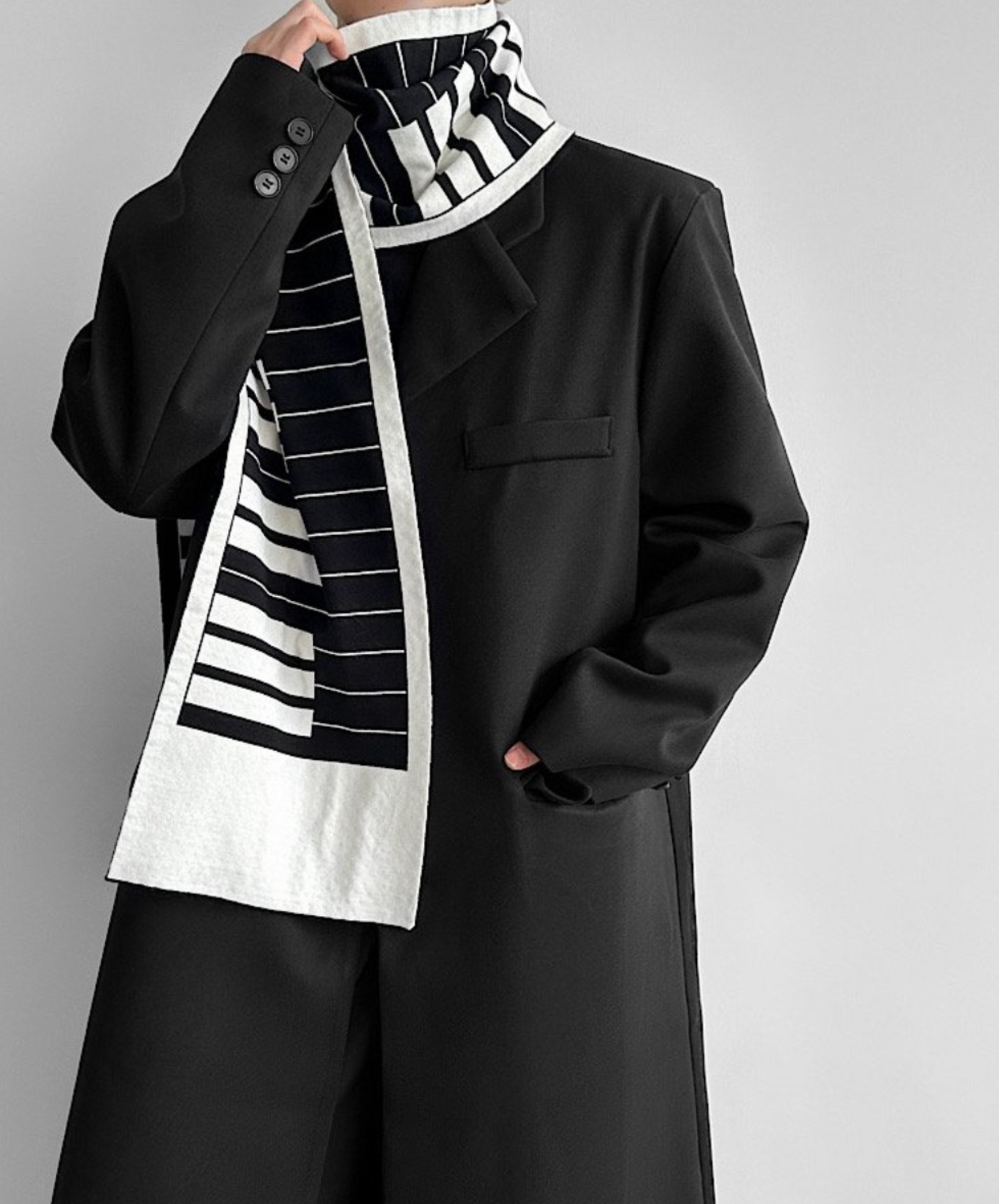 smart above-the-knee silhouette coat EN2560