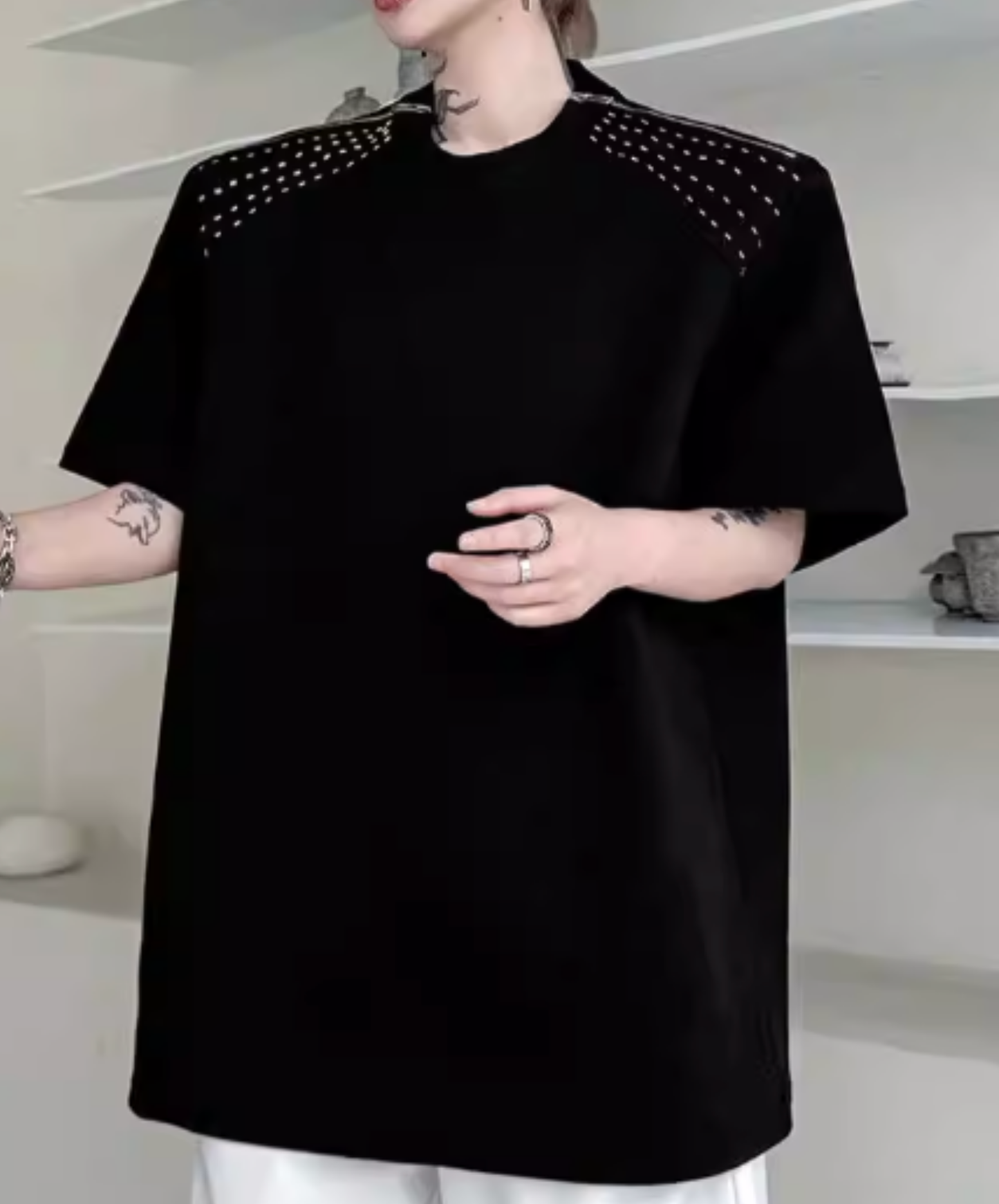 zippered sleeves t-shirt EN2825