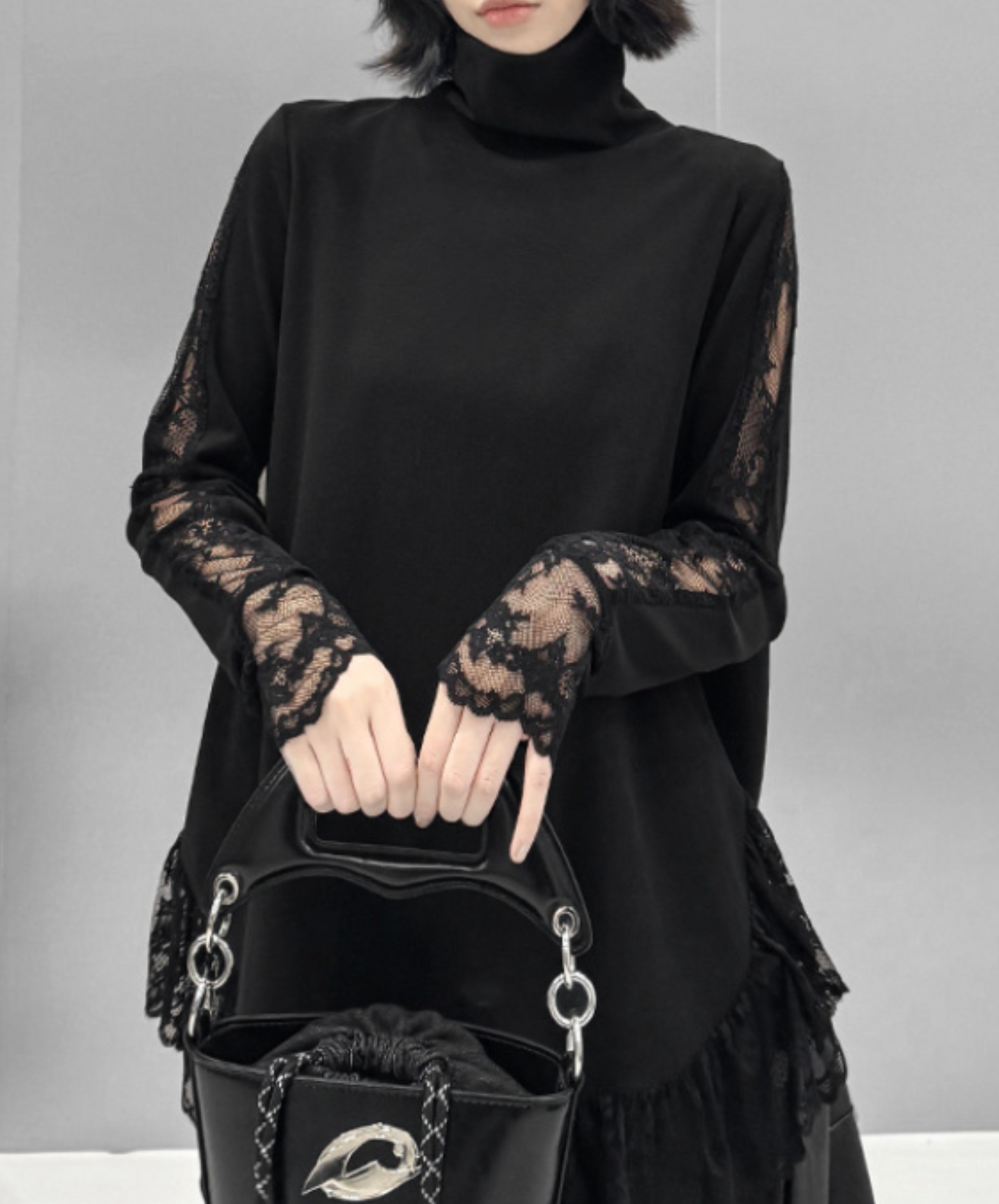 lace line frills t-shirt EN2446