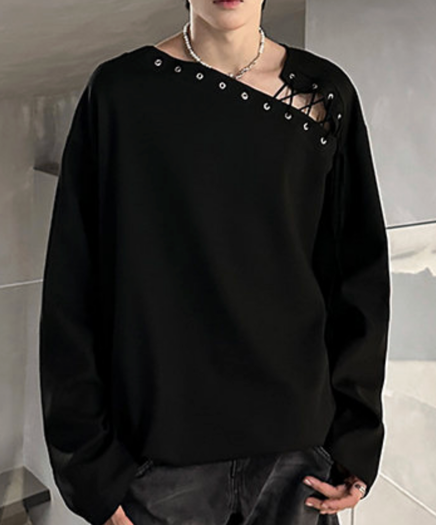 Irregular hollow design t-shirt EN2484