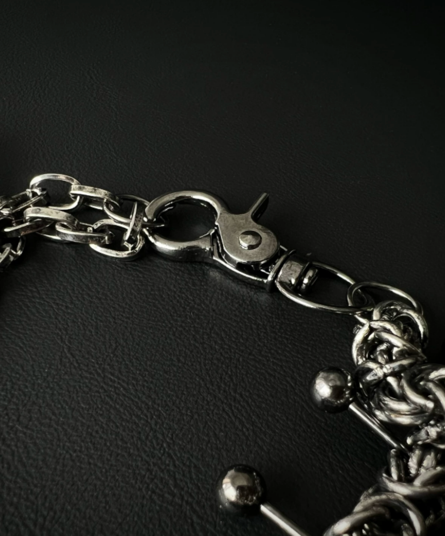 punk gothic cross barbell necklace EN2851