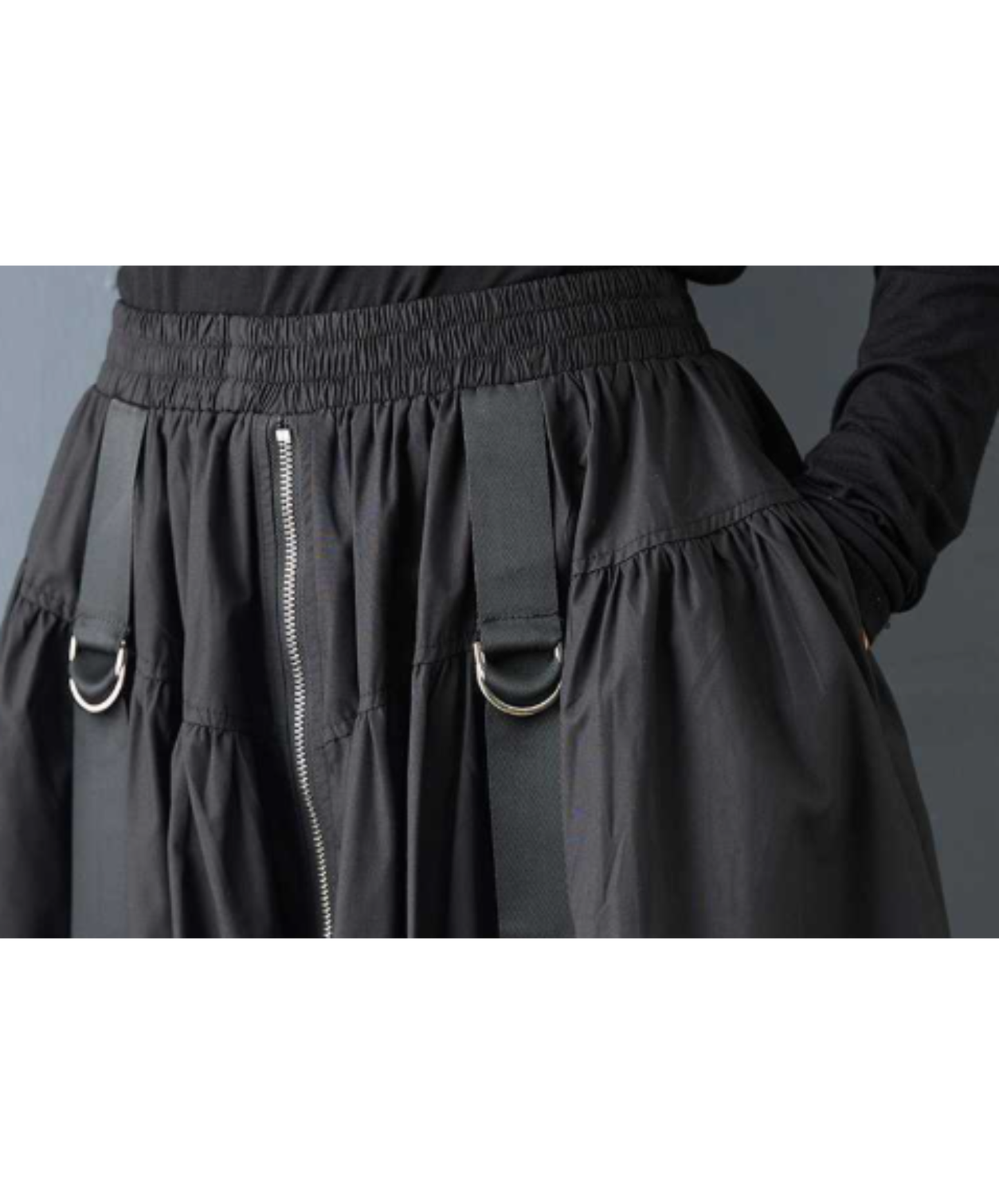 high-waisted casual style with a zipper skirt EN3068
