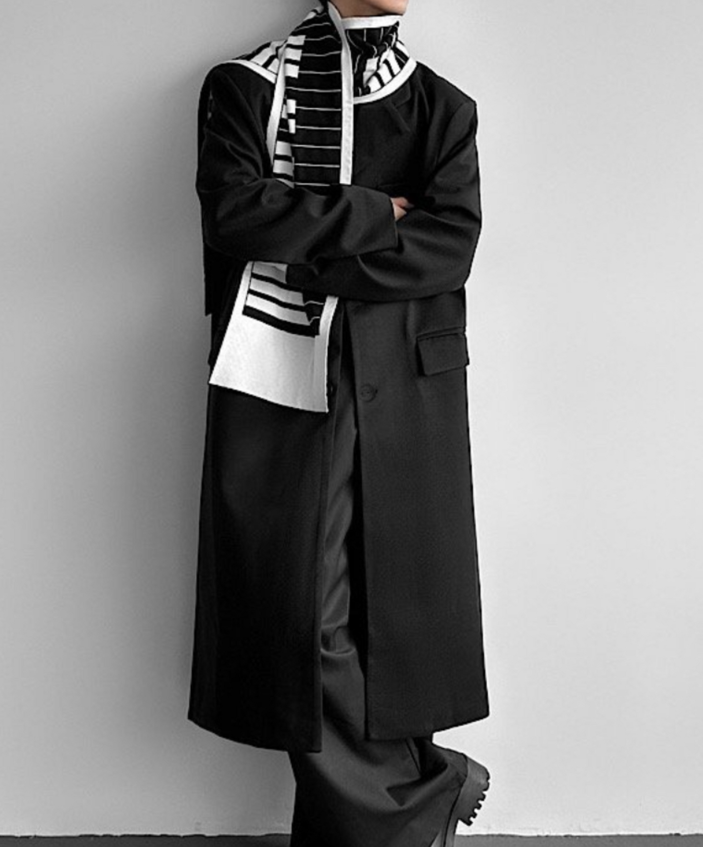 smart above-the-knee silhouette coat EN2560