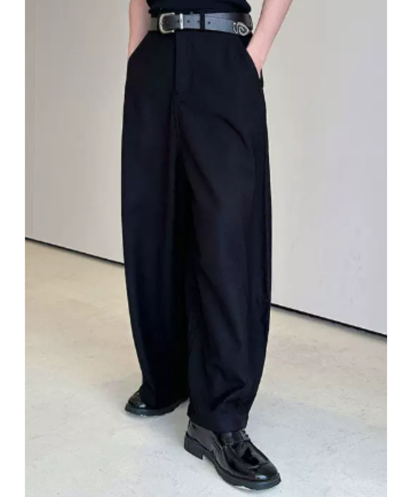 smooth, flowing texture and drape wide pants EN2949
