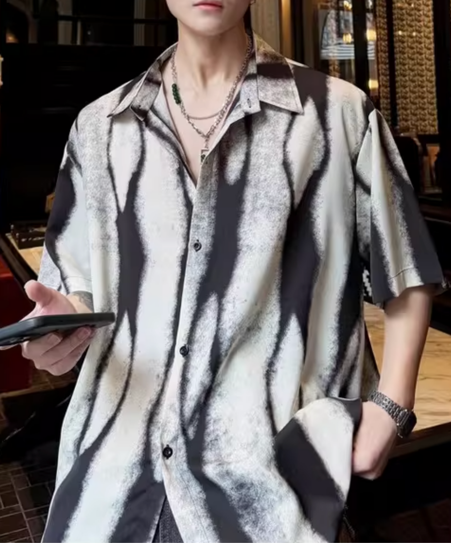 vintage tie-dye stripes shirt EN2792