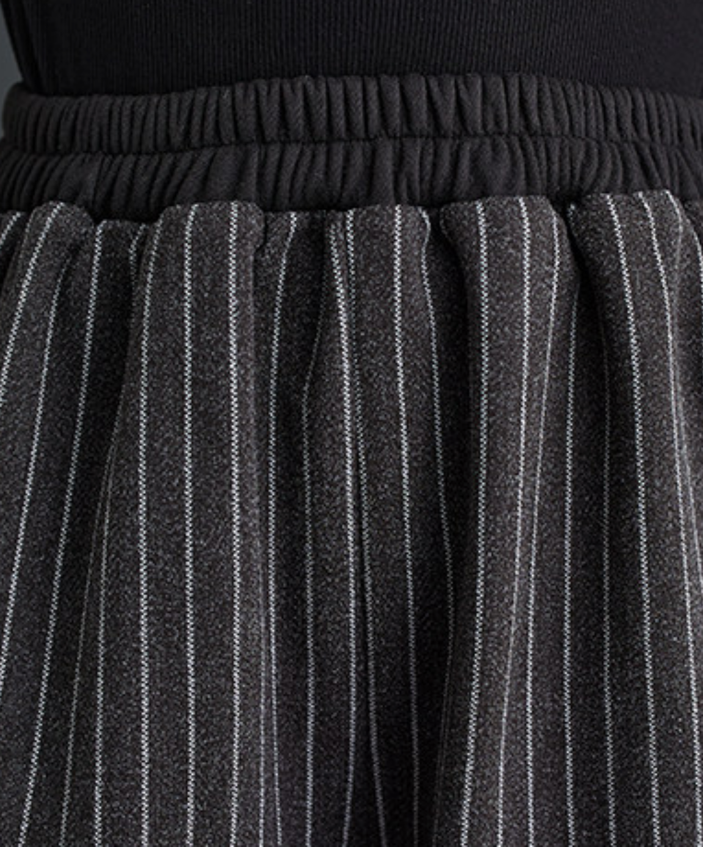 thin stripe patchwork wide pants EN2778