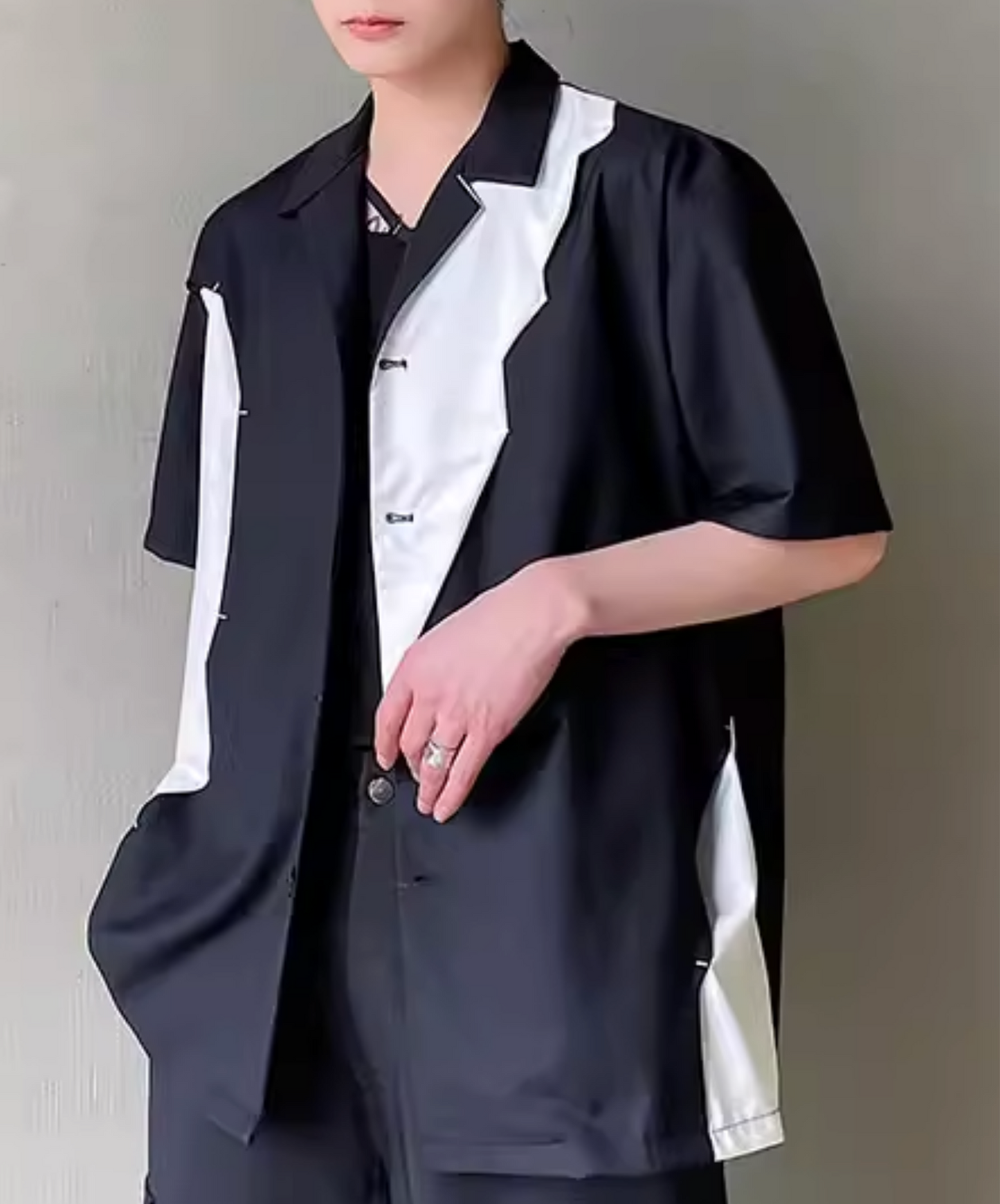 unique color blocks shirt EN2816