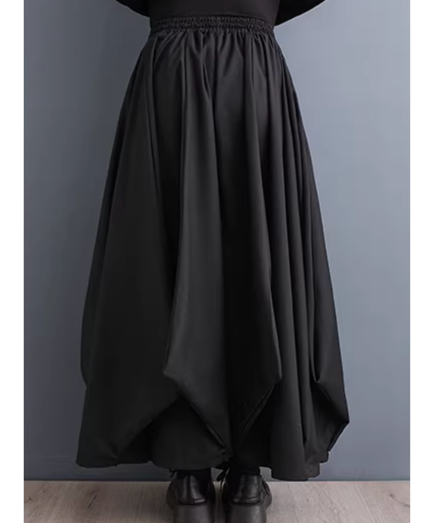 dark lantern drape wide pants EN2834