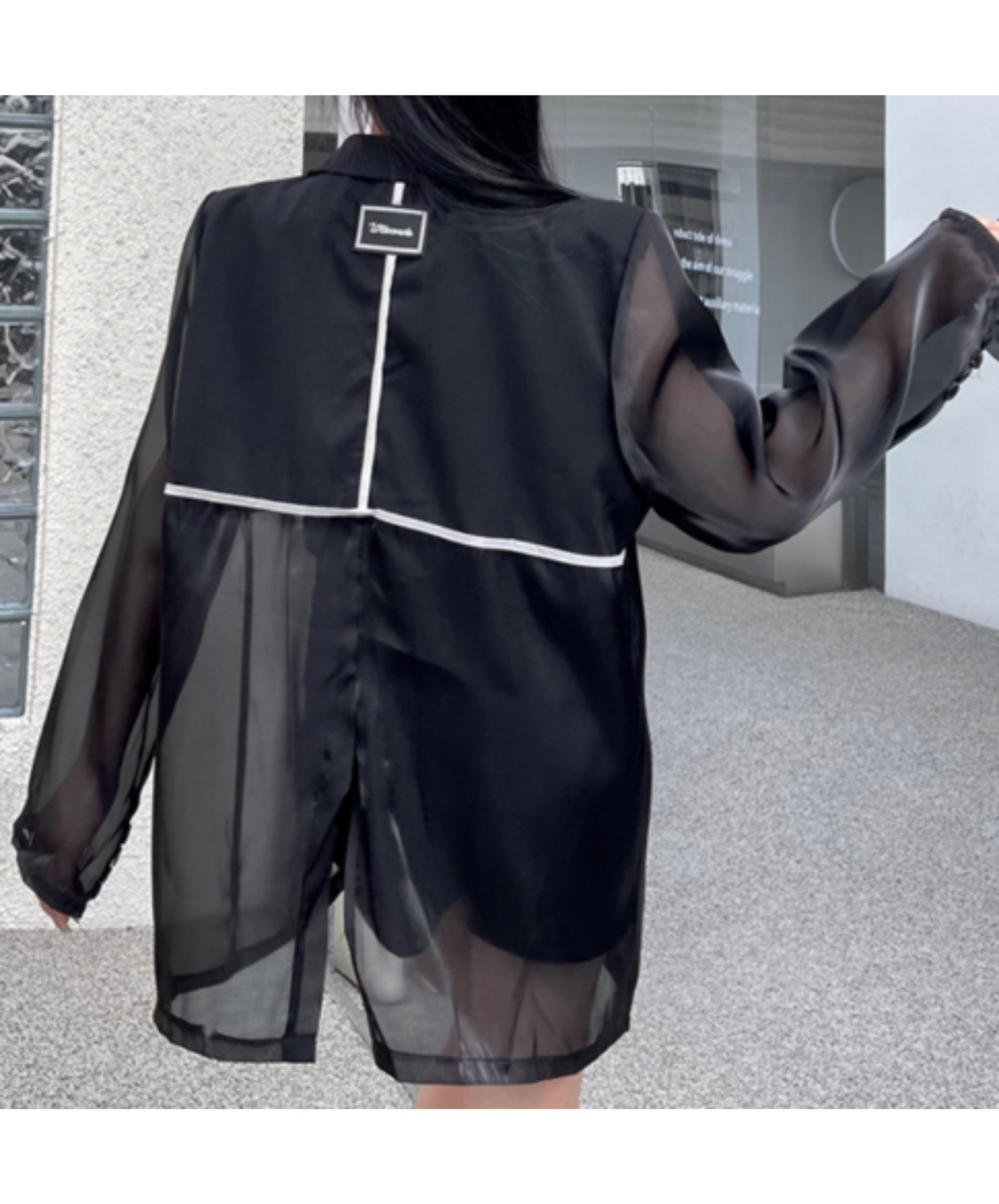 single-breasted color-block jacket EN3003