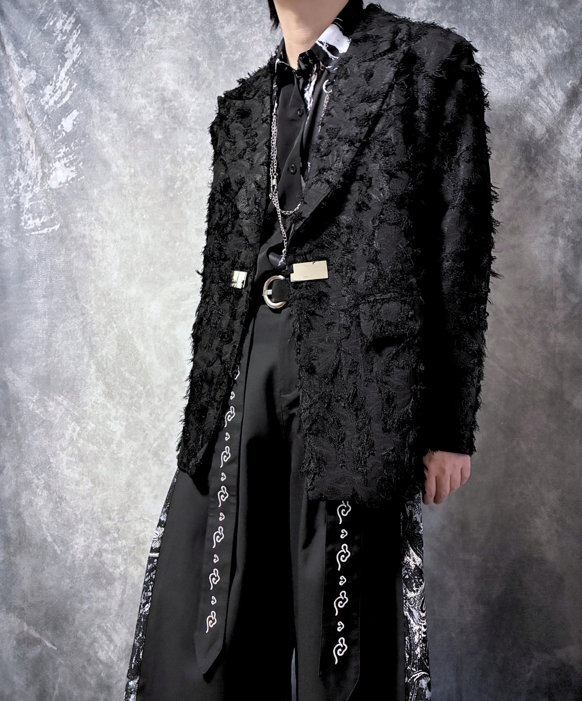 3d fringe metal buckle jacket EN3168