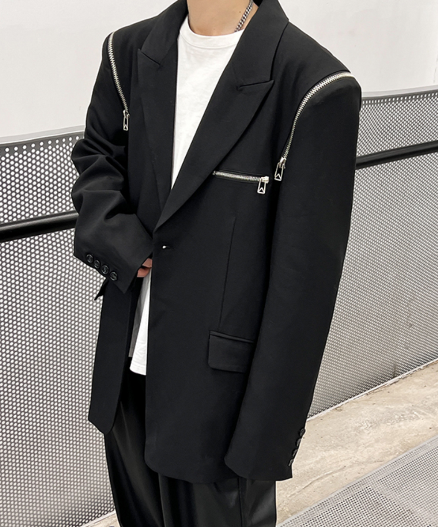 【style59】dark mode outfit set EN1862（jacket + shirt + pants set）