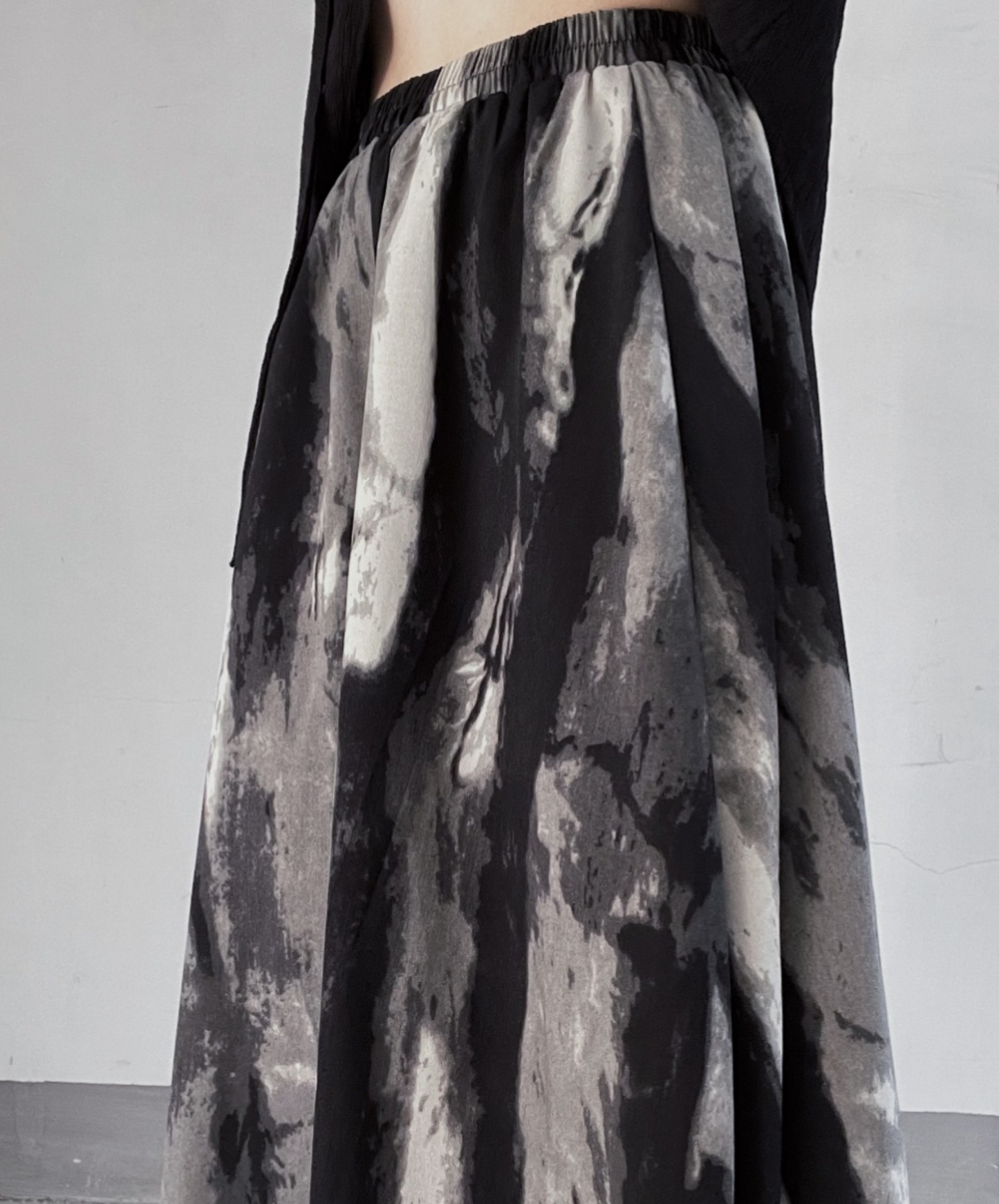 camouflage design long skirt EN1559