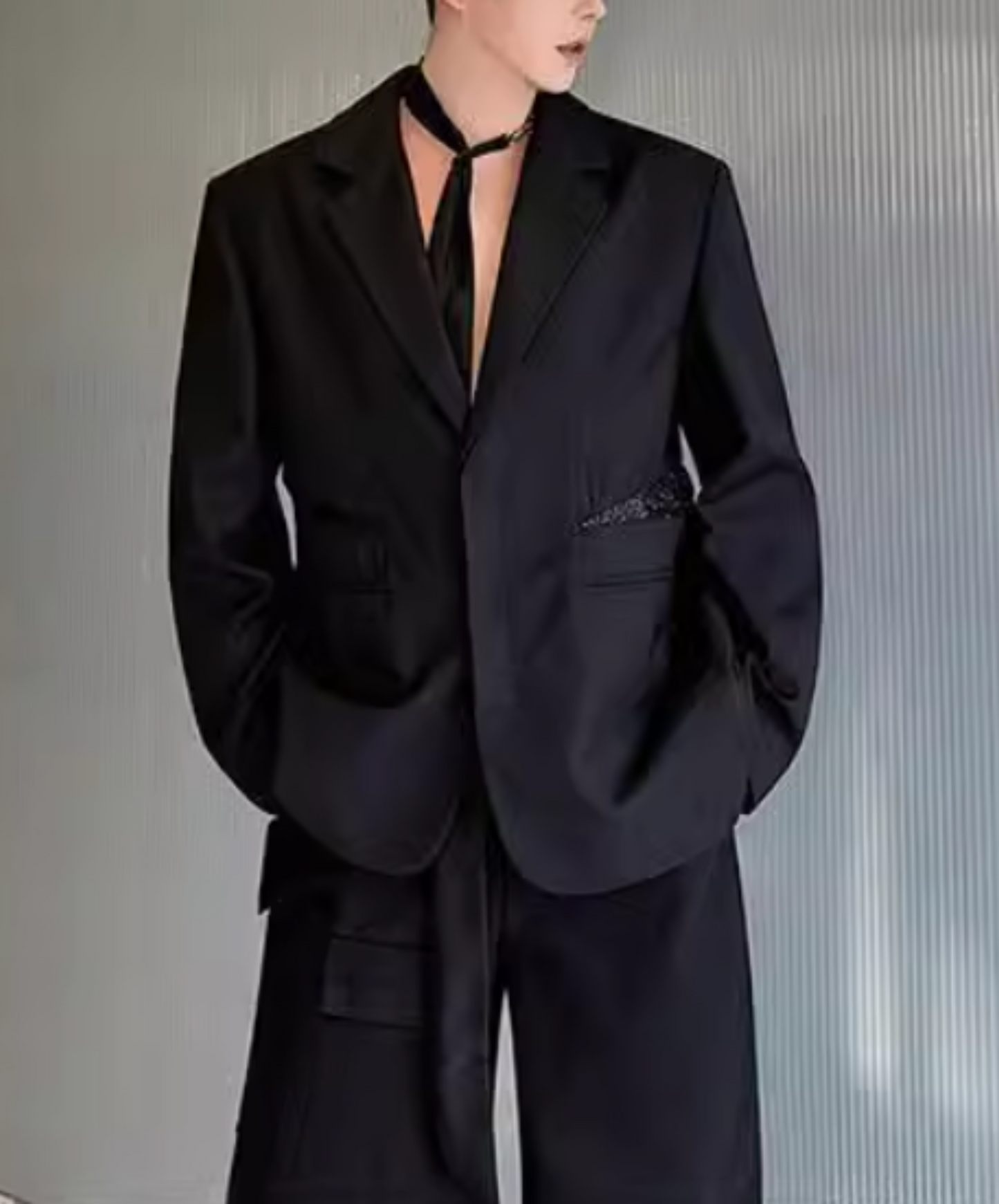 dark mesh tailored jacket EN1845