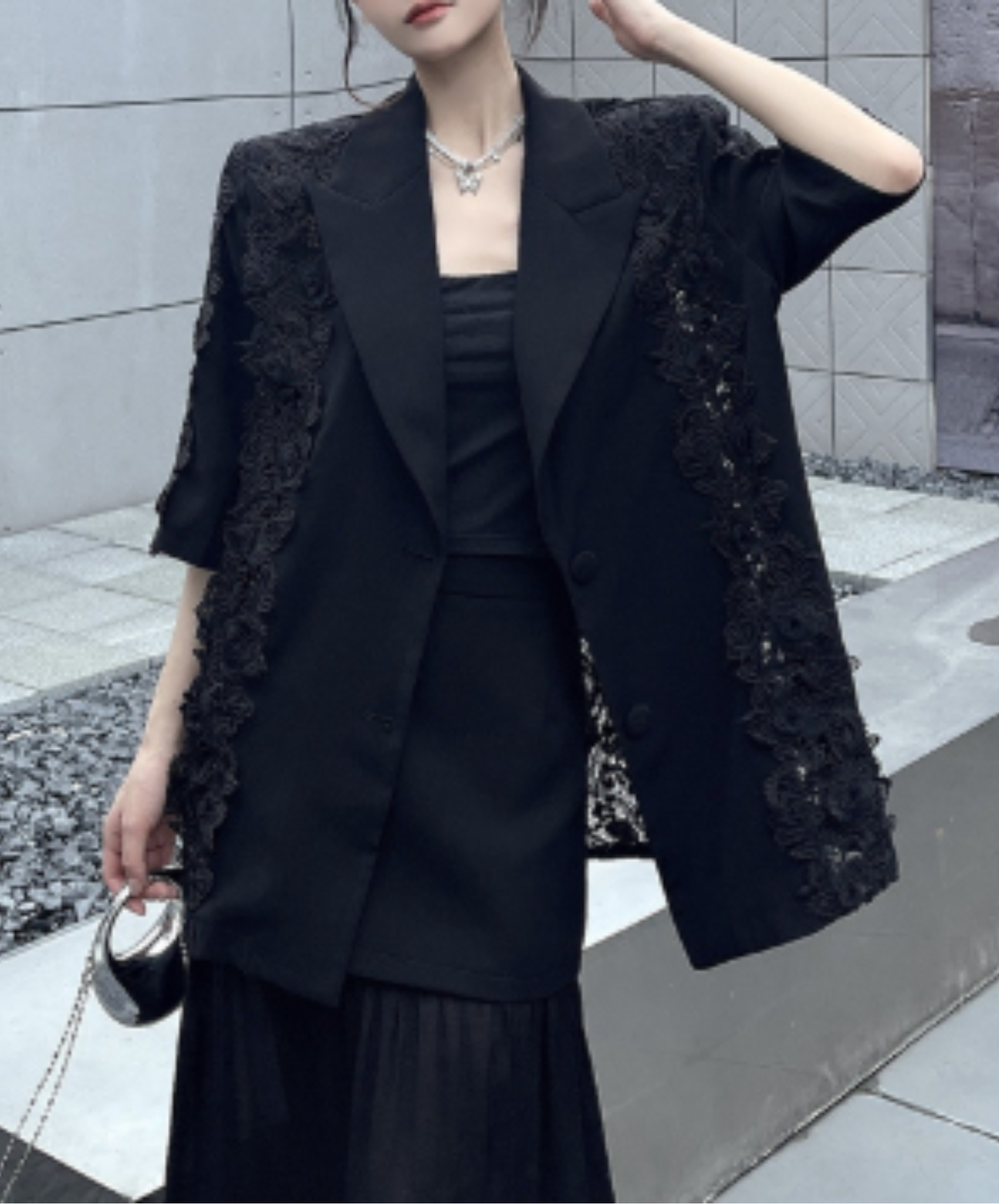 chemical lace embroidery jacket EN2918