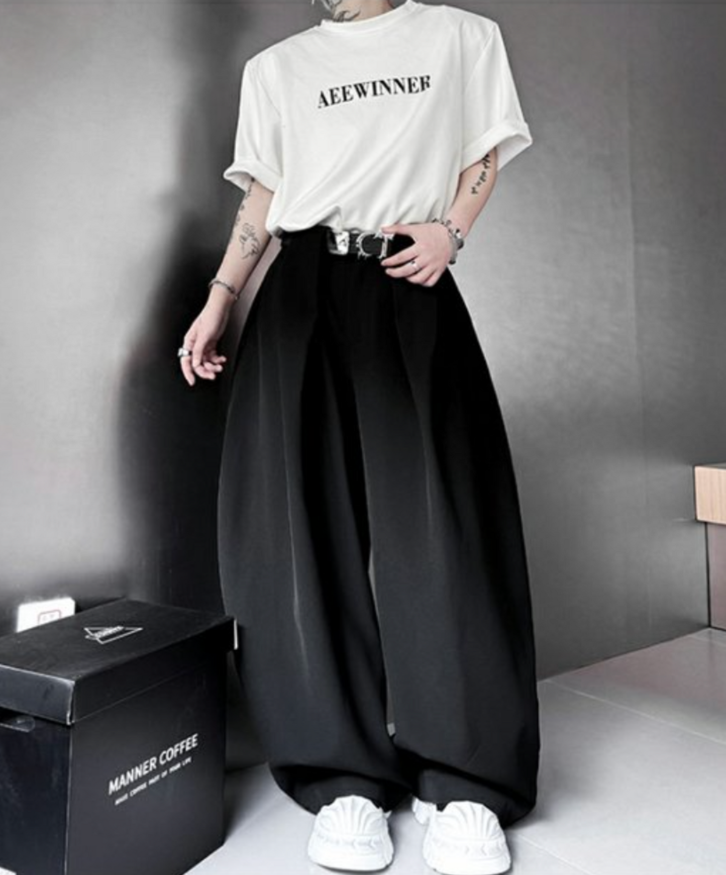 drape mop wide pants EN2070