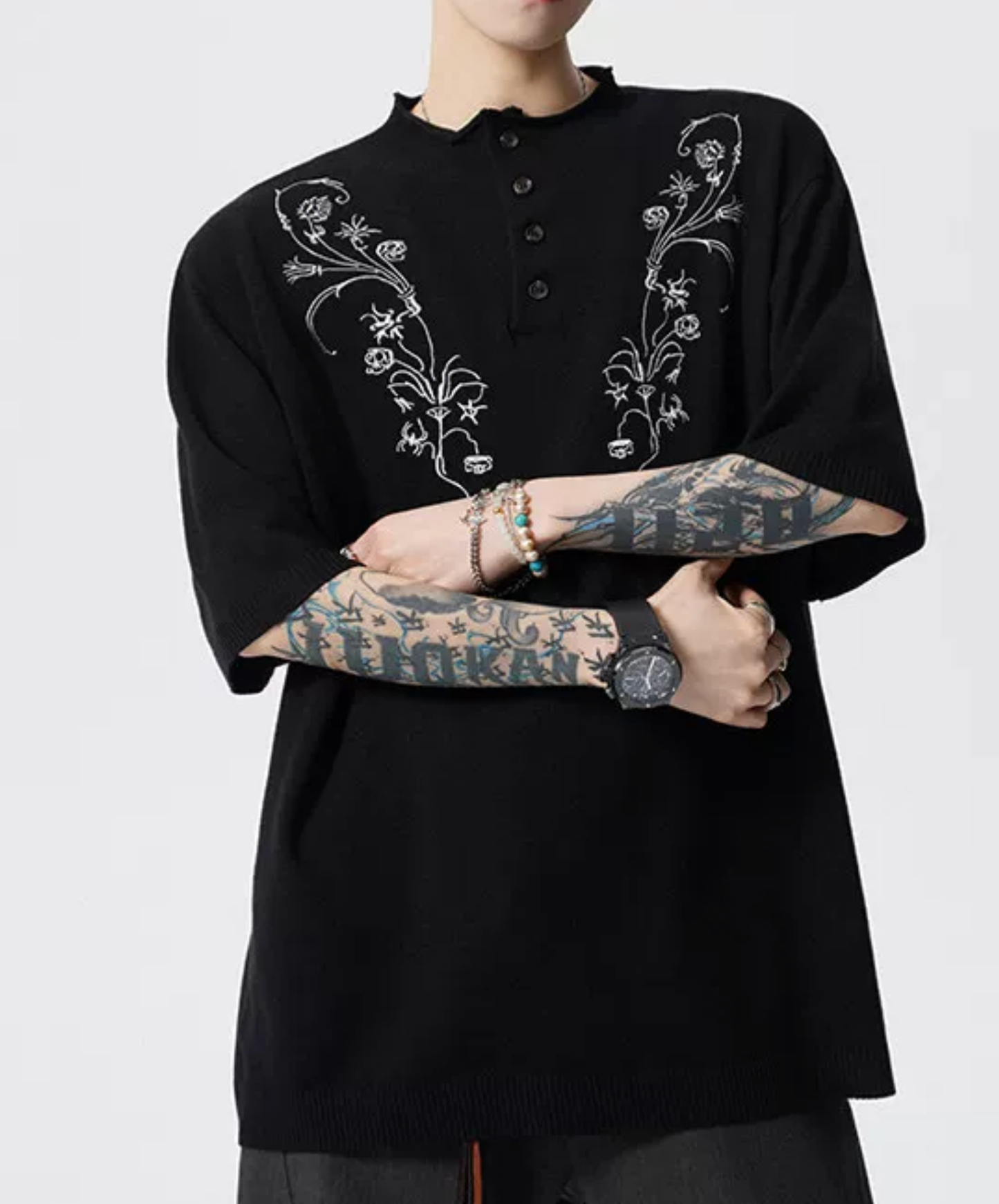 floral embroidered t-shirt EN2858