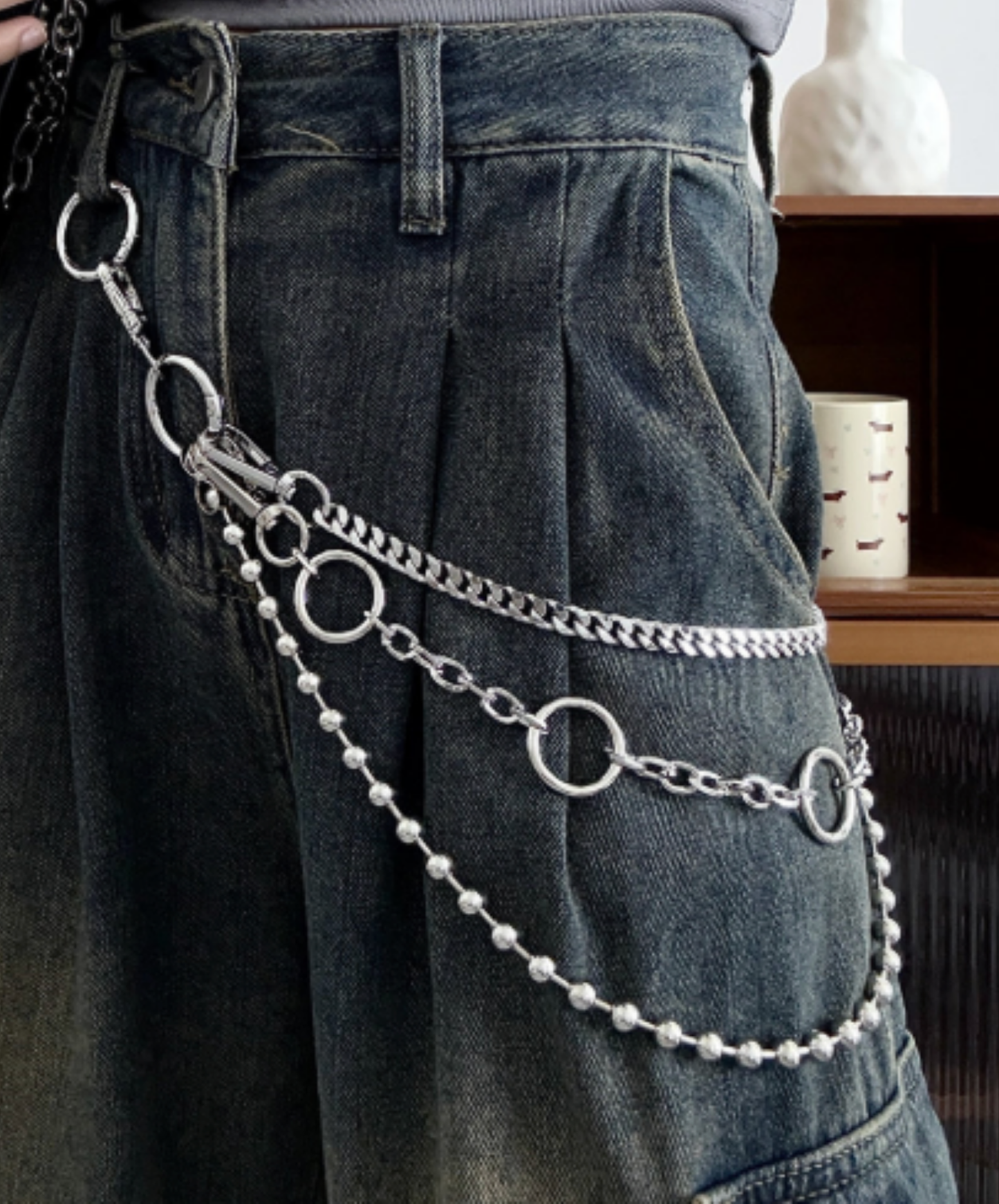 three types of metal wallet chains EN2788