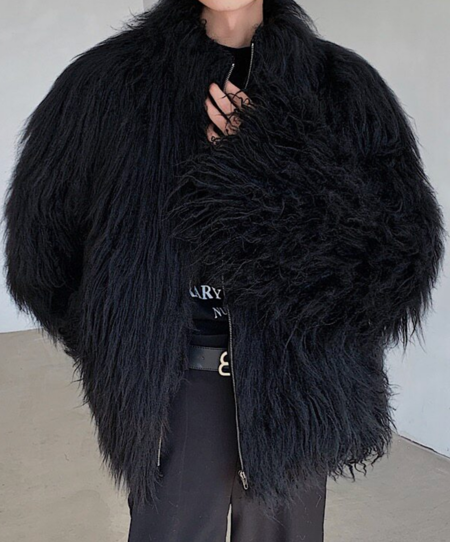 faux mink fur padding jacket EN2623