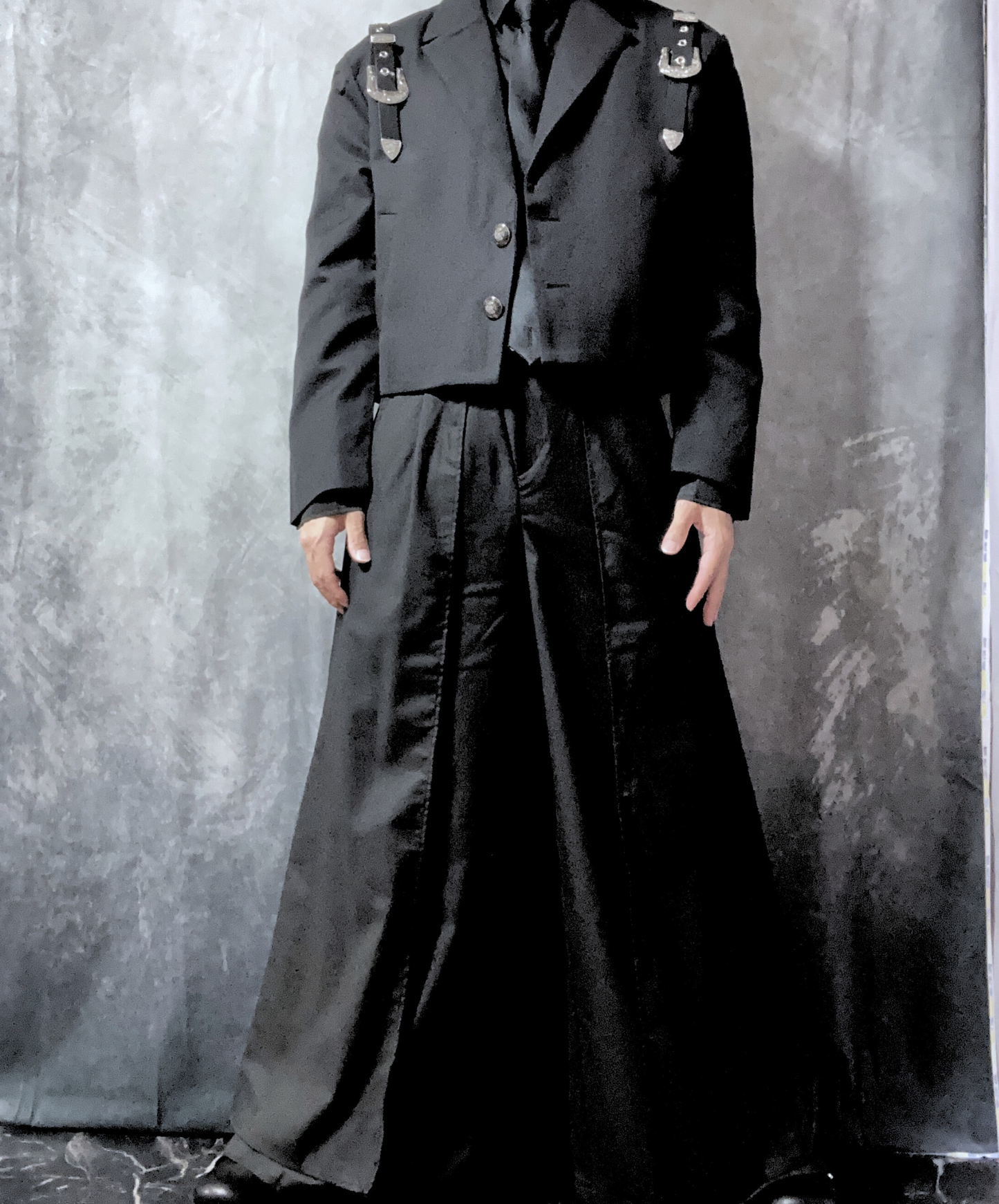 【style54】dark mode outfit set EN1851（jacket + shirt + pants set）