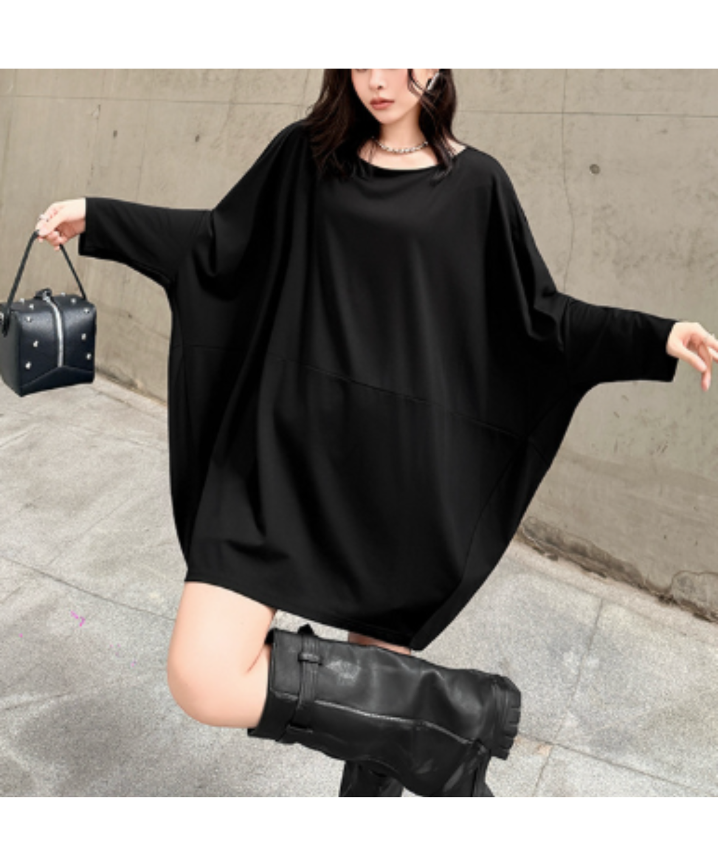 dolman-sleeve mid-length t-shirt EN3002