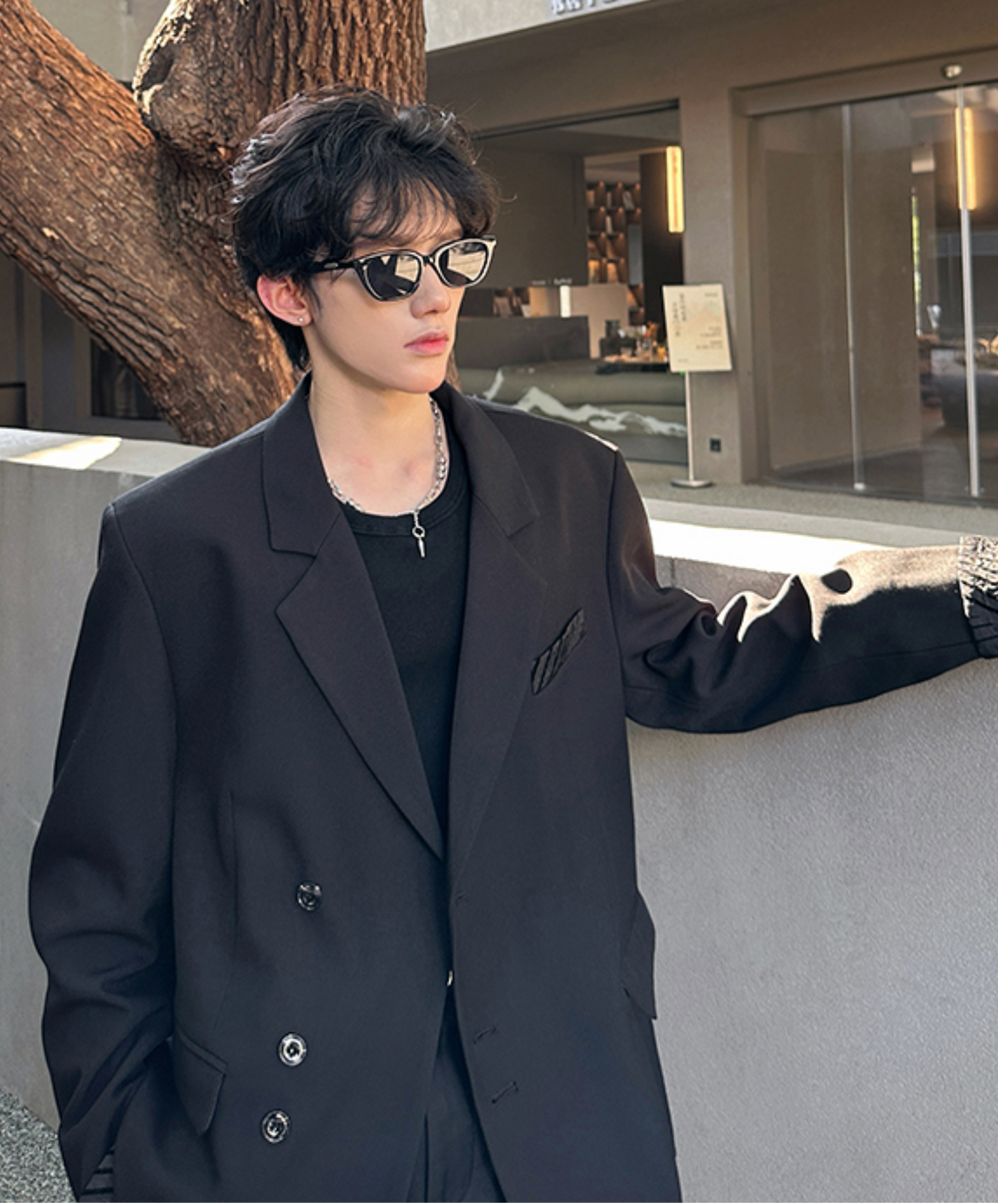 patchwork oversized jacket EN2493