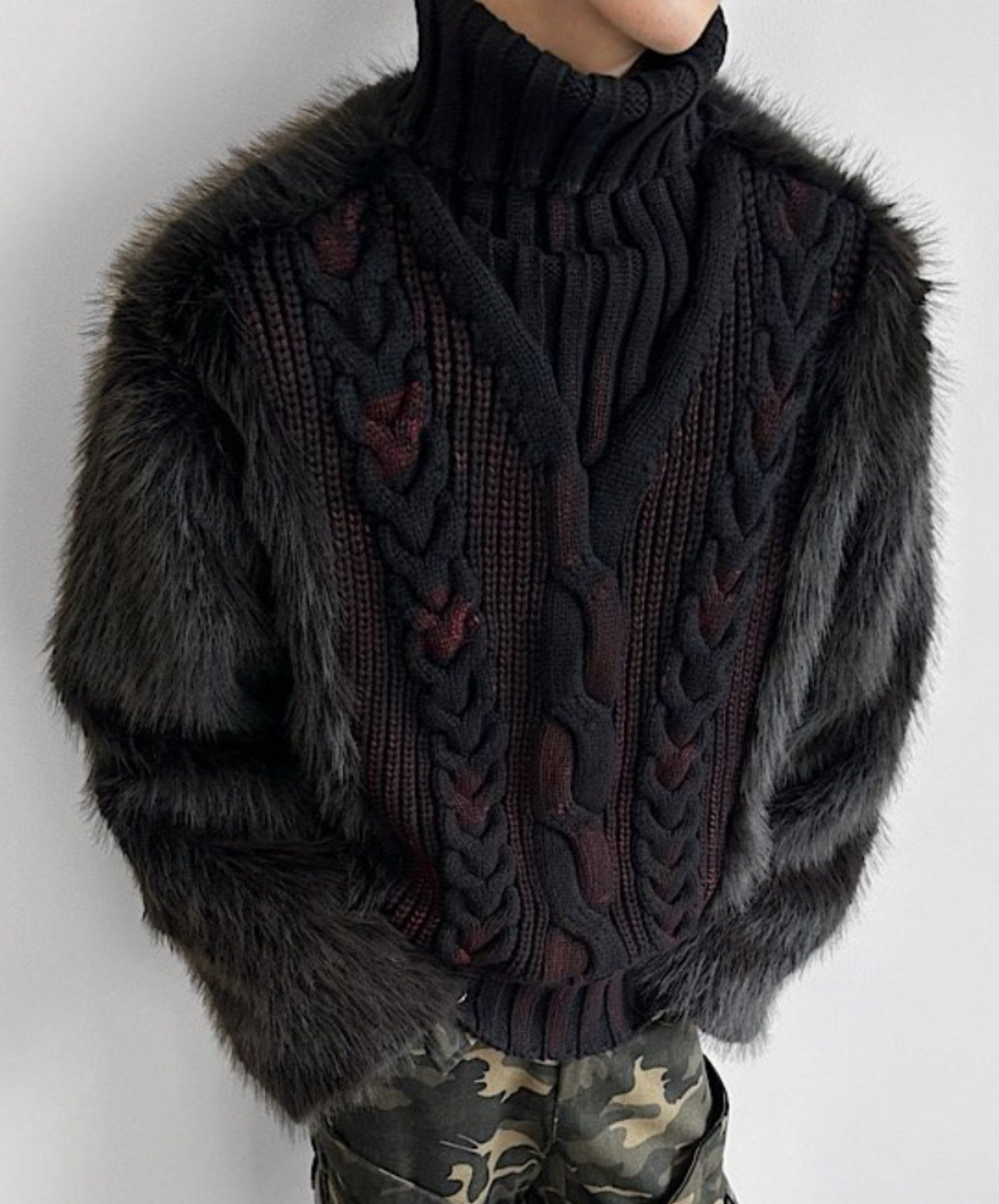 twisted turtleneck sweater EN2604