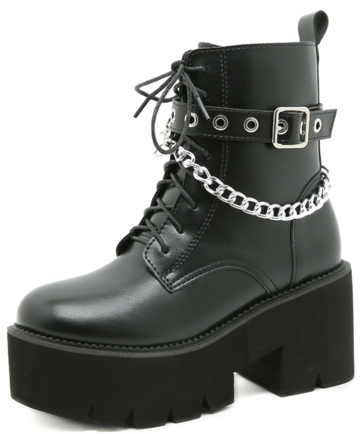smooth belt and chain boots EN2802